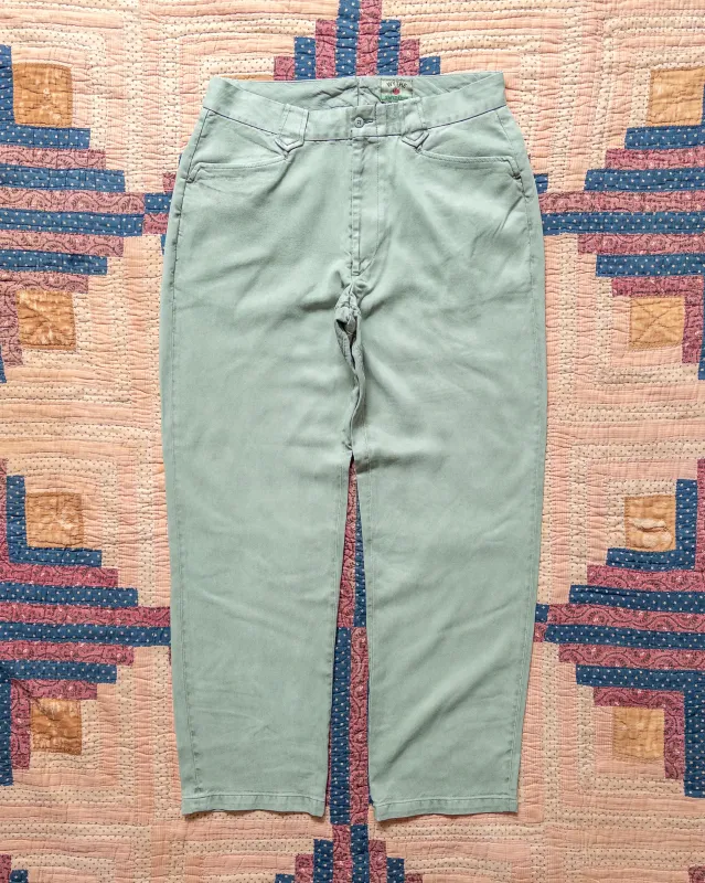 Tencel Gabardine Western Pant - Sage made by Wythe NY