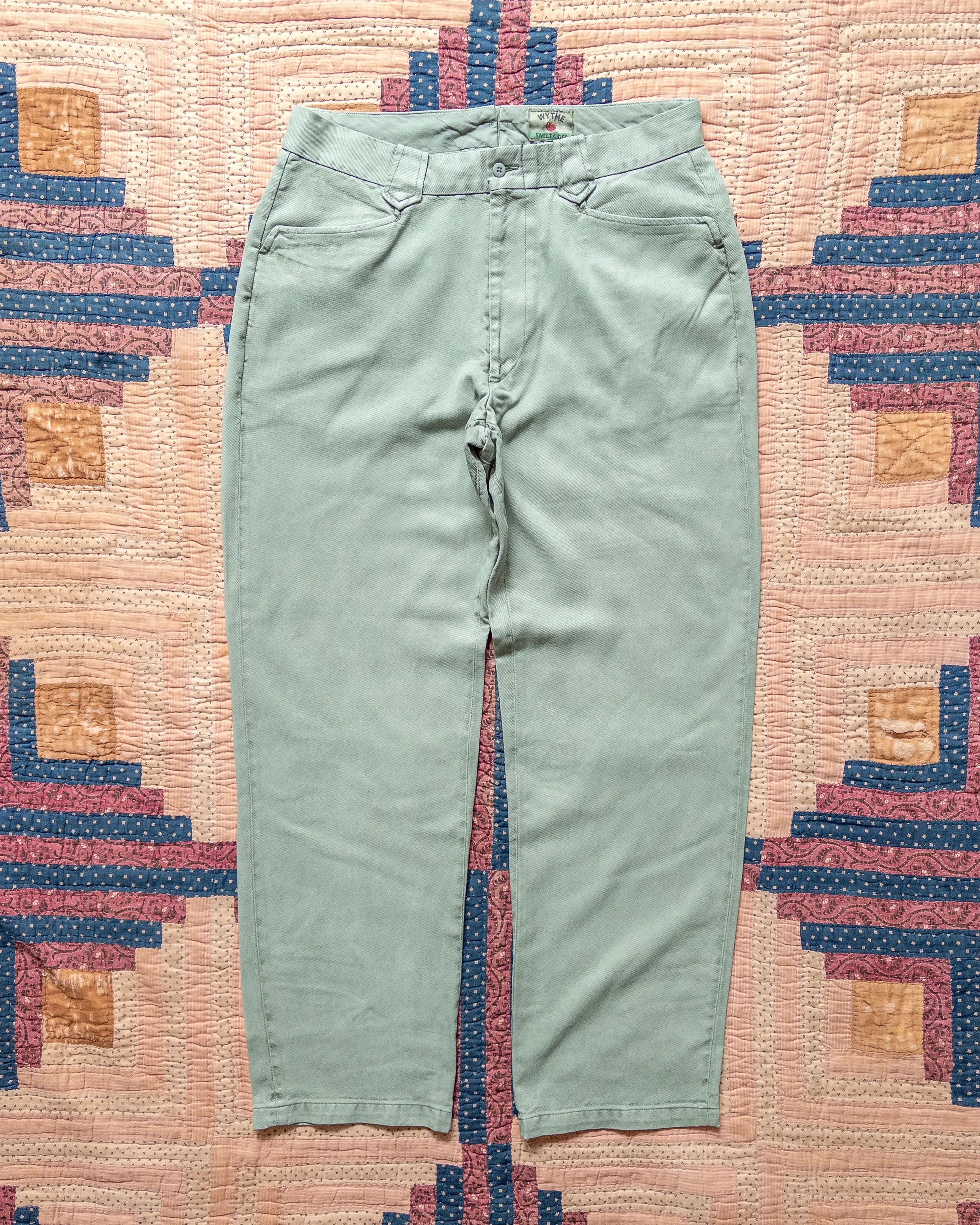 Tencel Gabardine Western Pant - Sage sold by Wythe NY