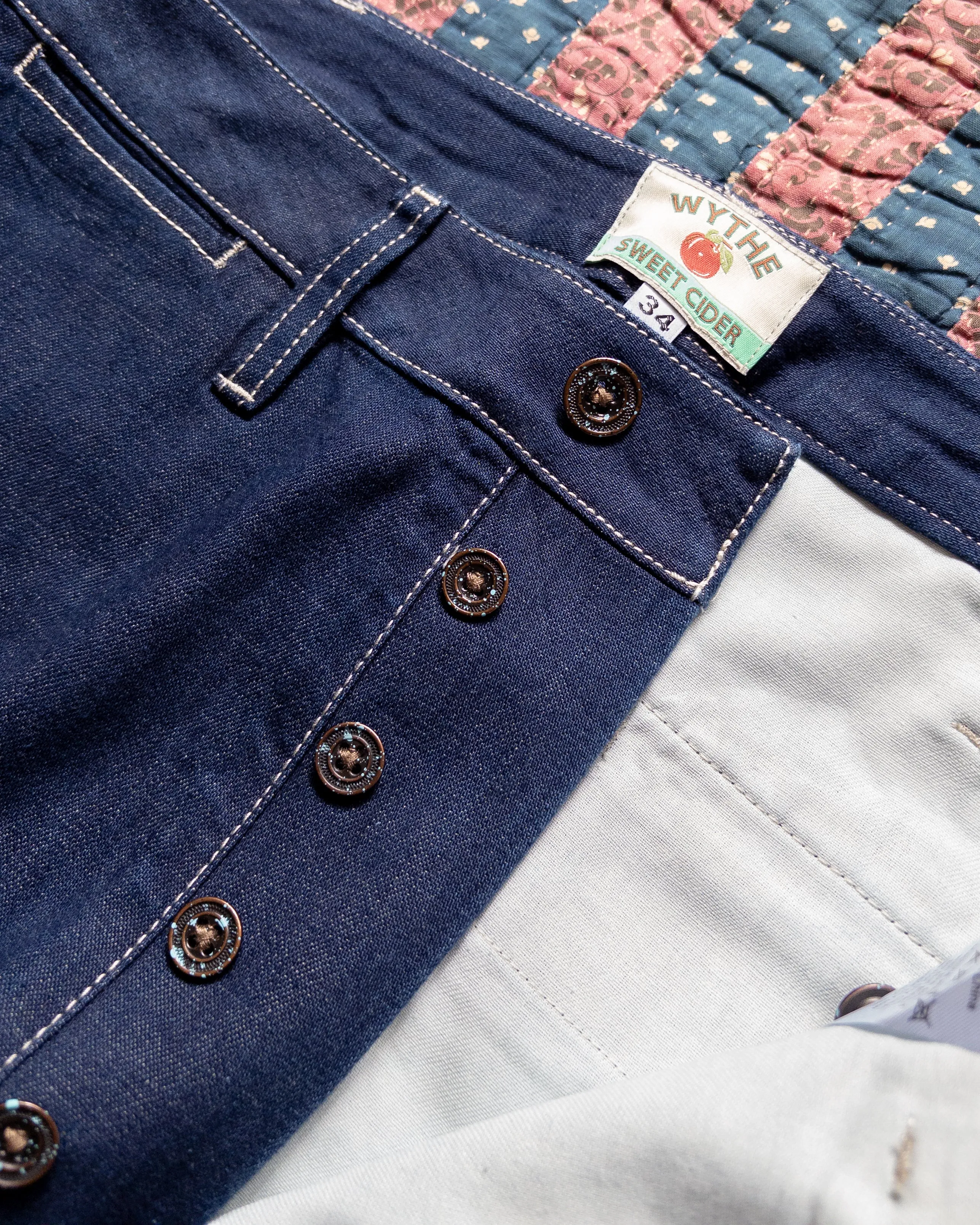 Denim Chino - Rinsed Indigo sold by Wythe NY product image thumbnail 2