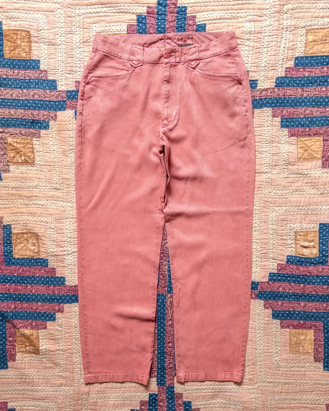 Tencel Gabardine Western Pant - Poppy Red made by Wythe NY