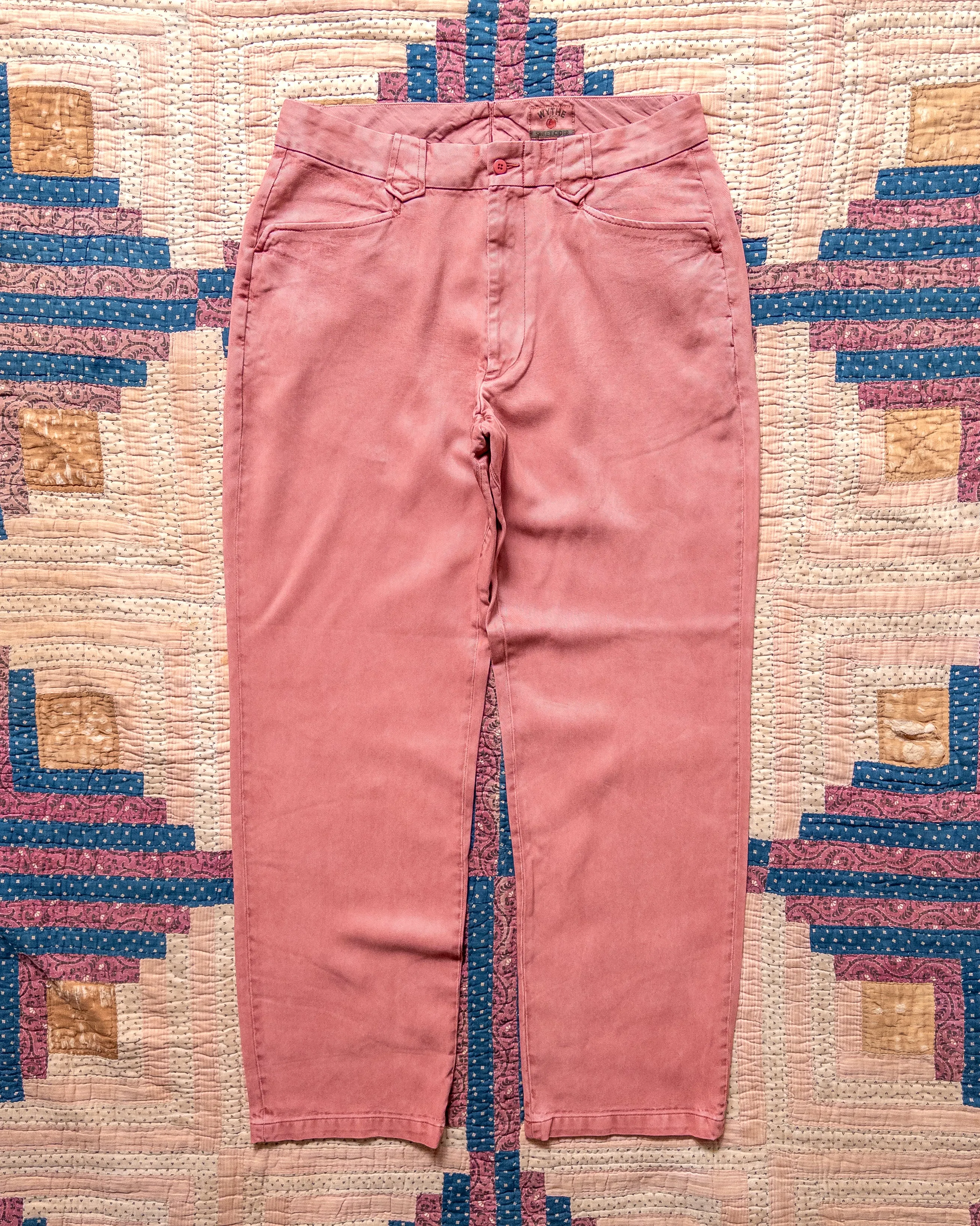 Tencel Gabardine Western Pant - Poppy Red sold by Wythe NY