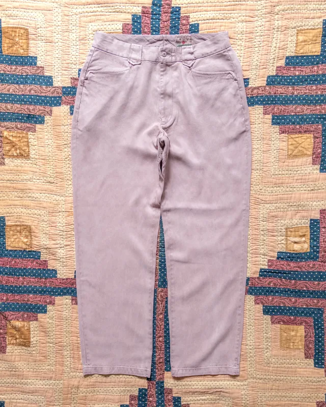 Tencel Gabardine Western Pant - Mauve made by Wythe NY