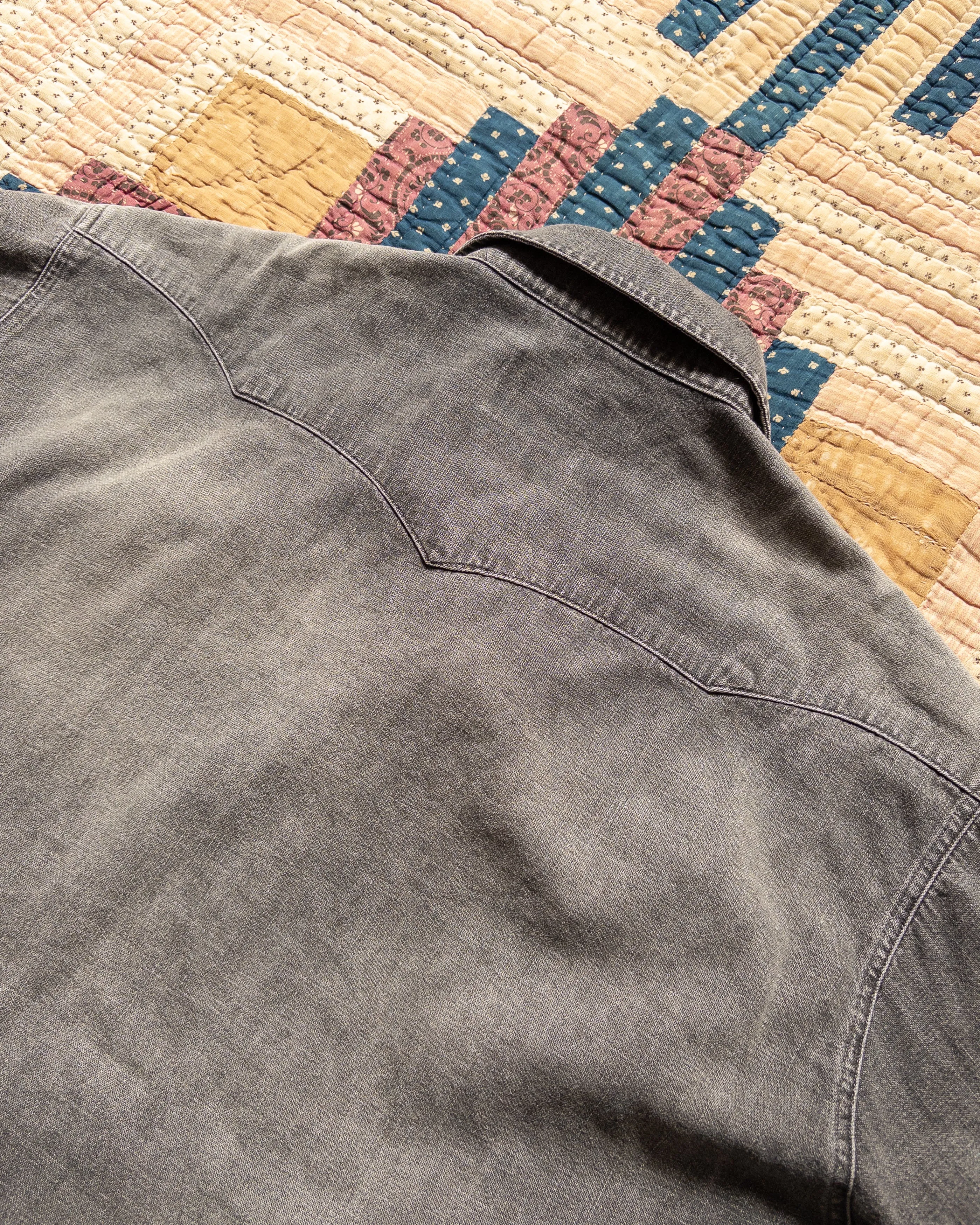 Denim Pearlsnap Shirt - Washed Black sold by Wythe NY product image thumbnail 4