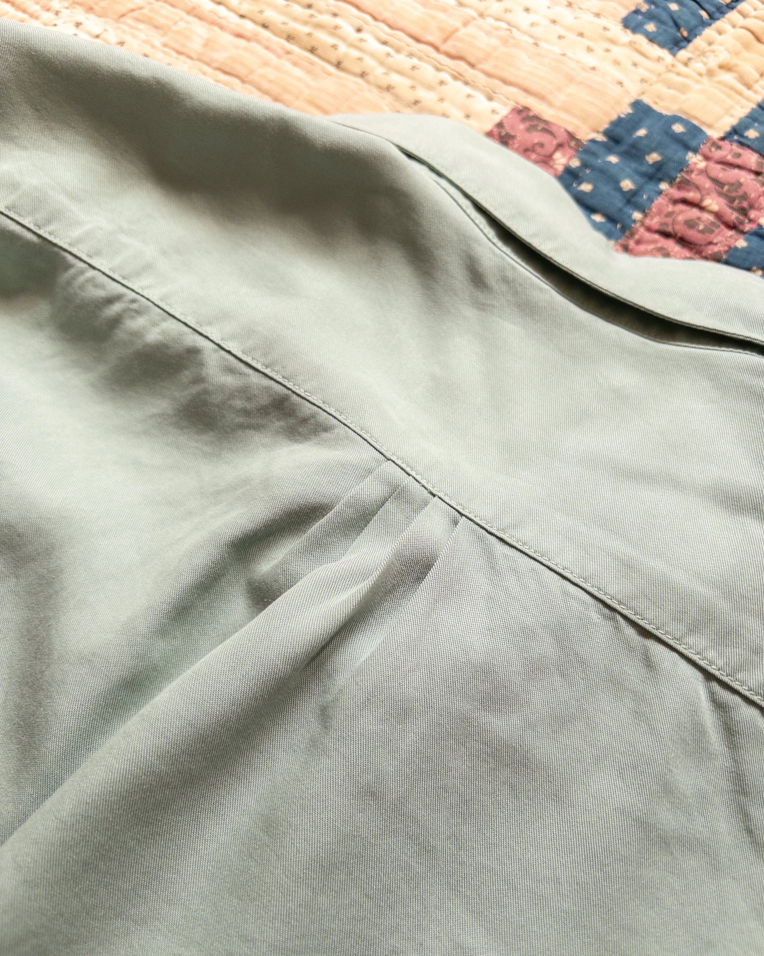 Tencel Gabardine Pearlsnap Shirt - Sage sold by Wythe NY product image thumbnail 4