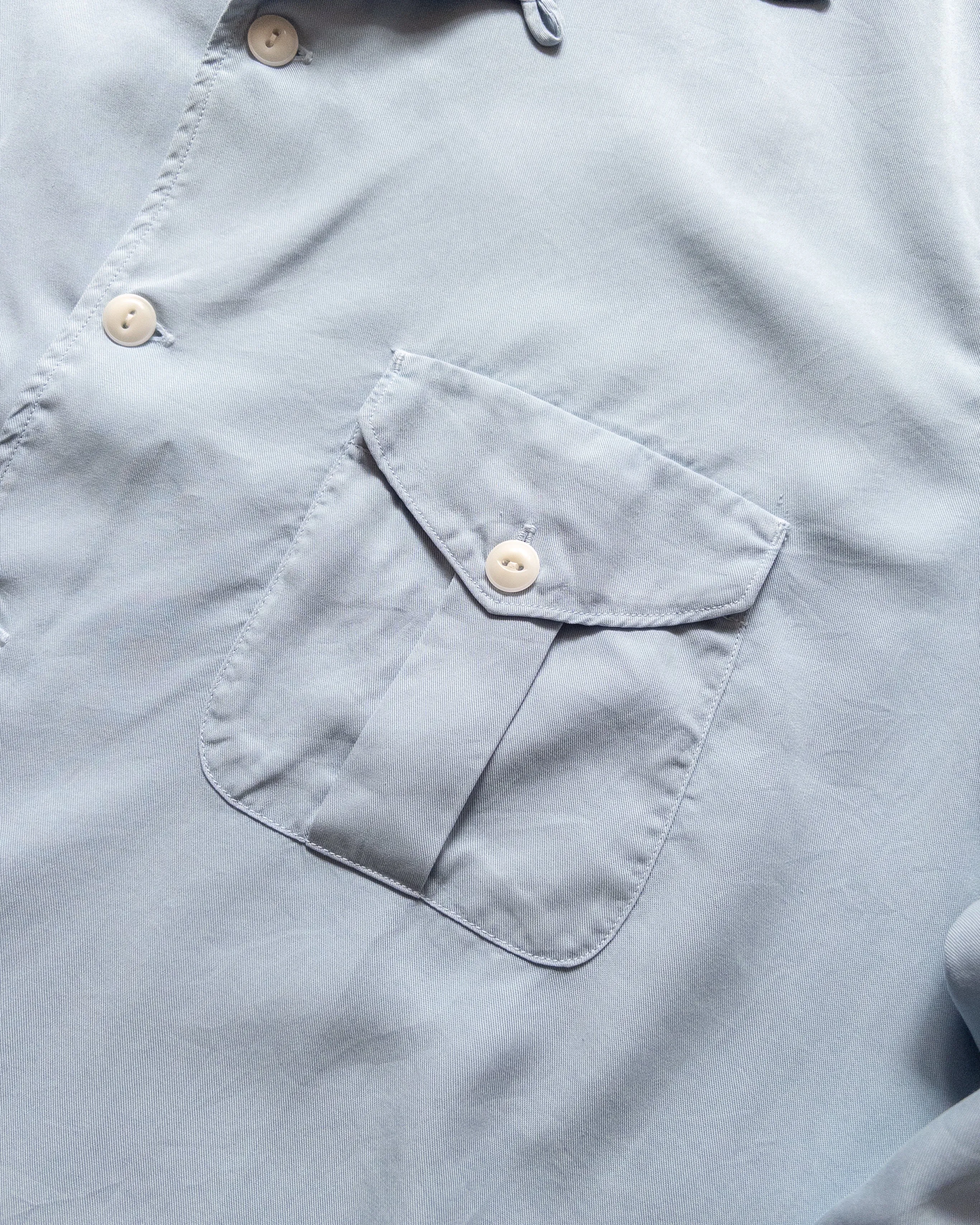 Tencel Gabardine Patio Shirt - Faded Bench Blue sold by Wythe NY product image thumbnail 2