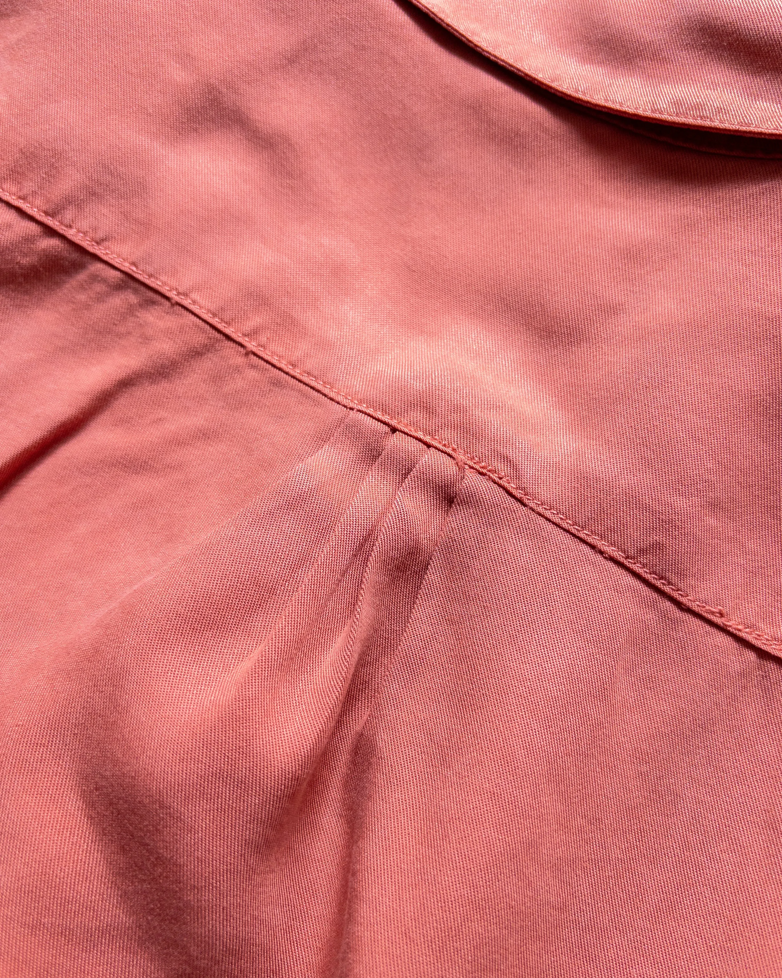 Tencel Gabardine Pearlsnap Shirt - Poppy Red sold by Wythe NY product image thumbnail 4
