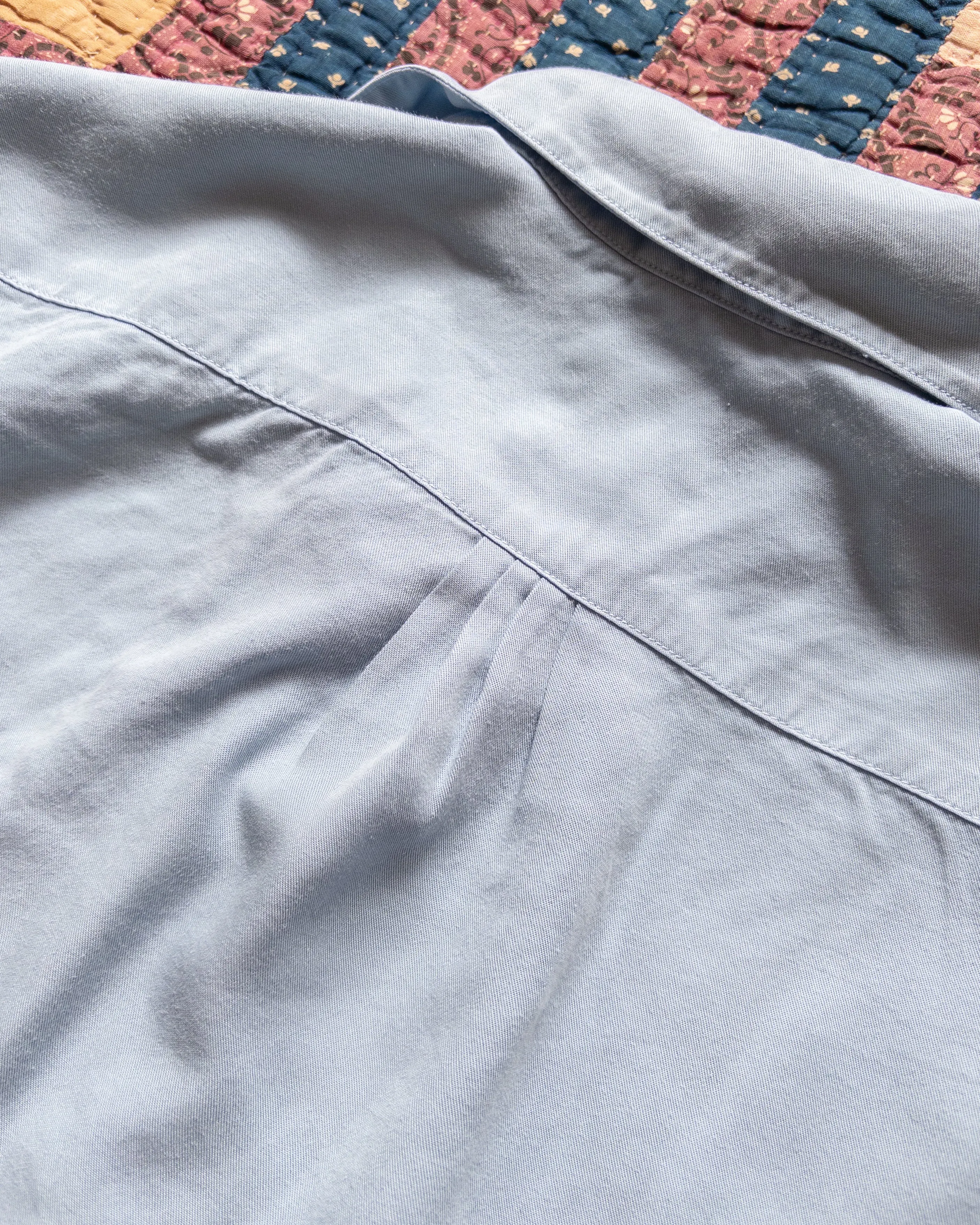 Tencel Gabardine Pearlsnap Shirt - Faded Bench Blue sold by Wythe NY product image thumbnail 4