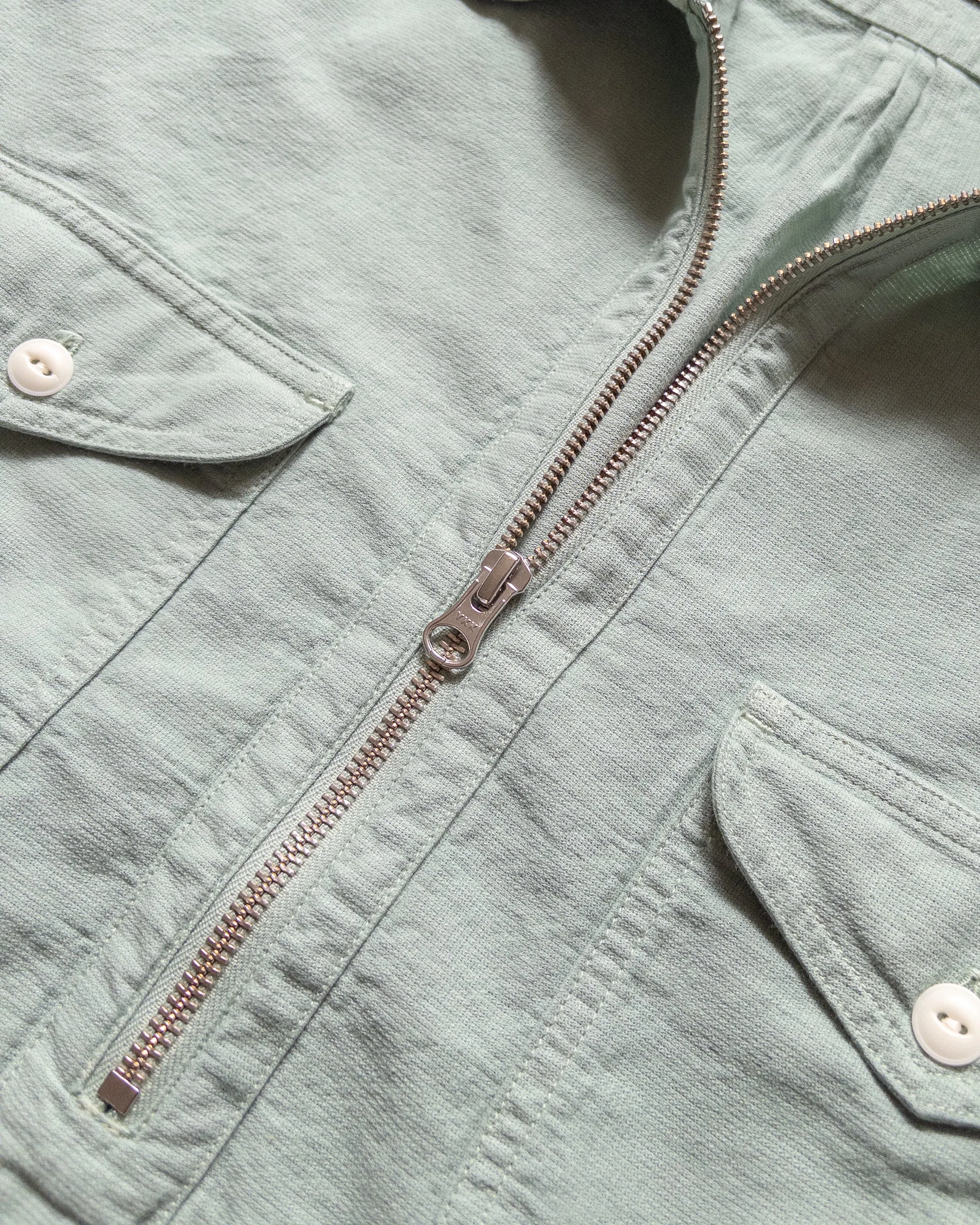 Aertex Half-Zip Shirt - Sage sold by Wythe NY product image thumbnail 4
