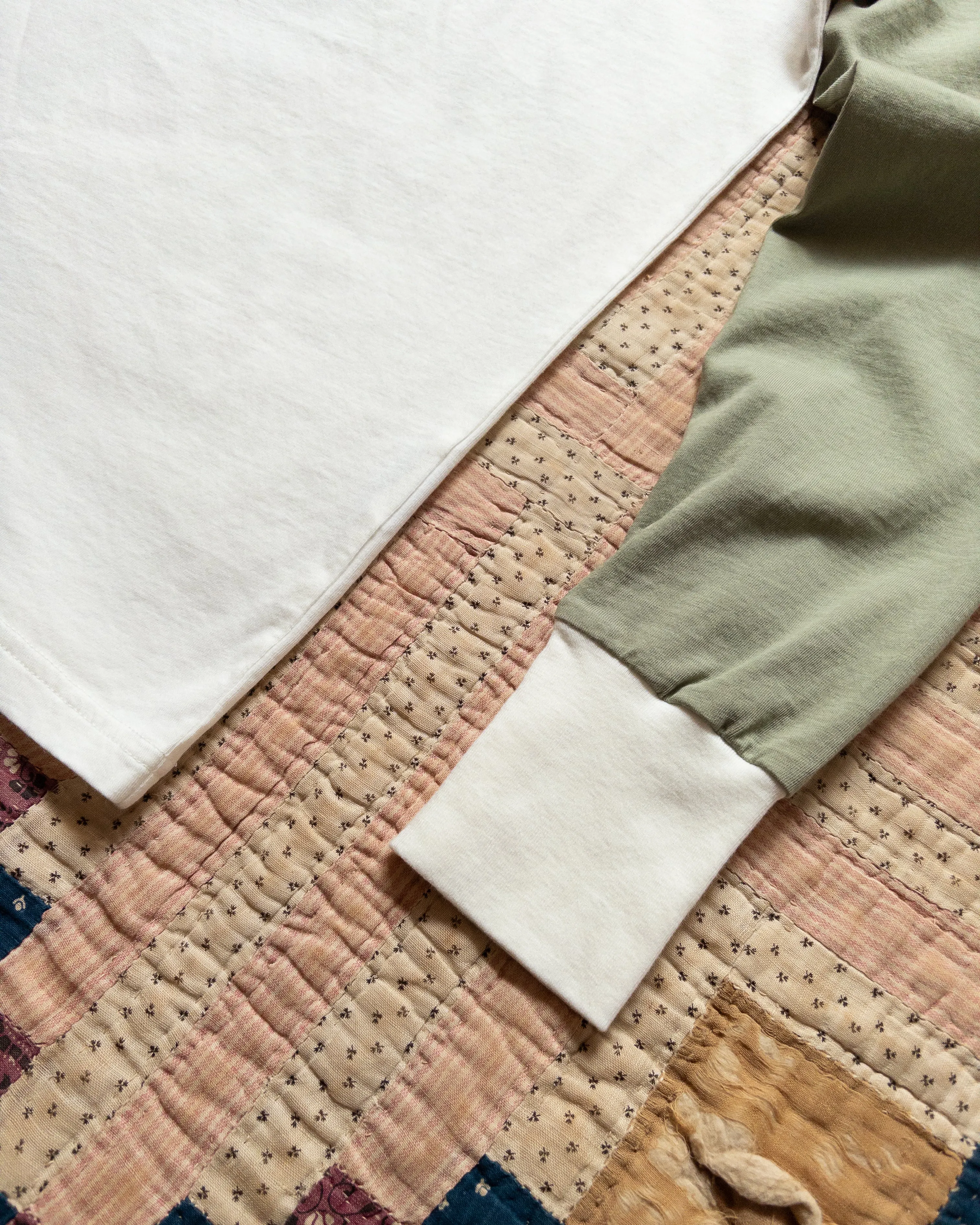 Long Sleeve Raglan T-Shirt - Faded Olive sold by Wythe NY product image thumbnail 2