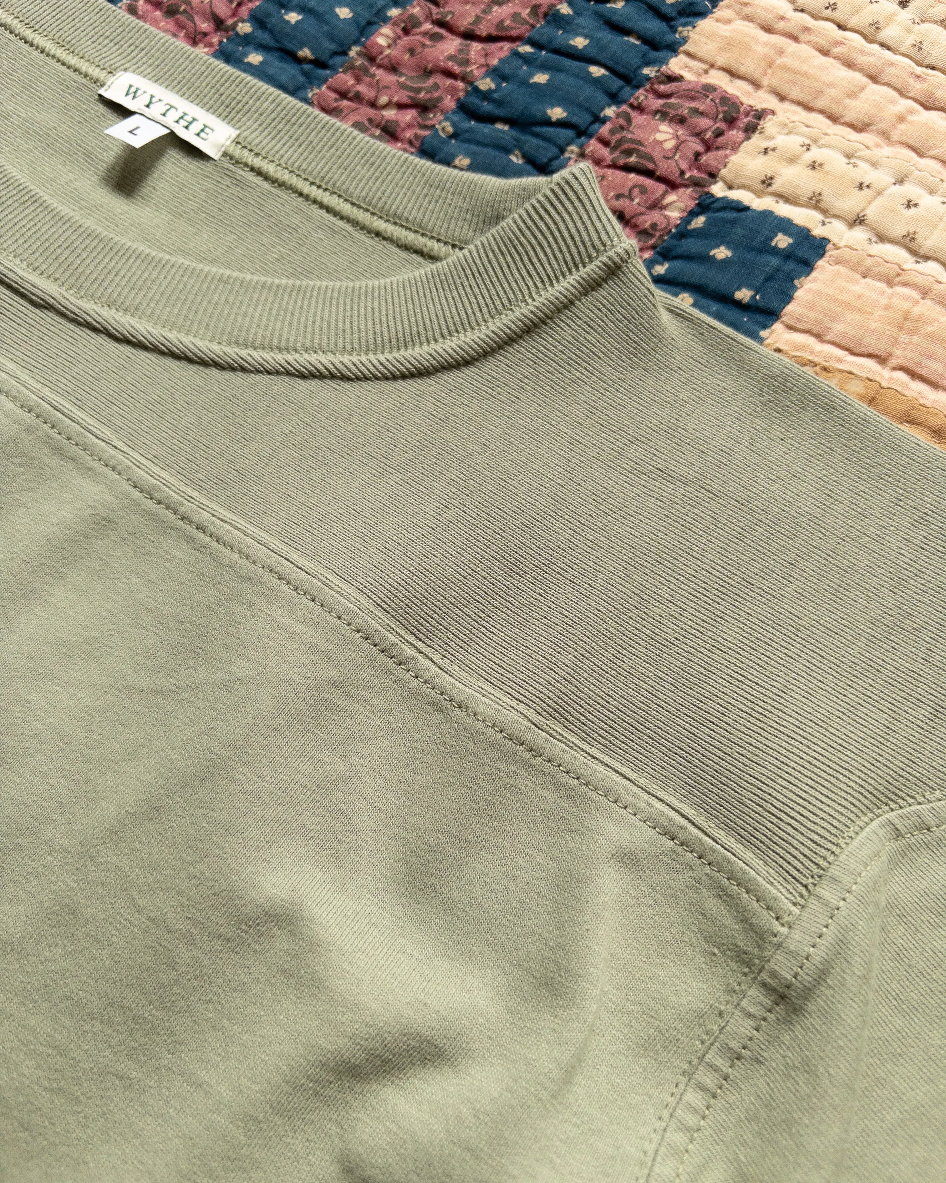 Football T-Shirt - Faded Olive sold by Wythe NY product image thumbnail 3