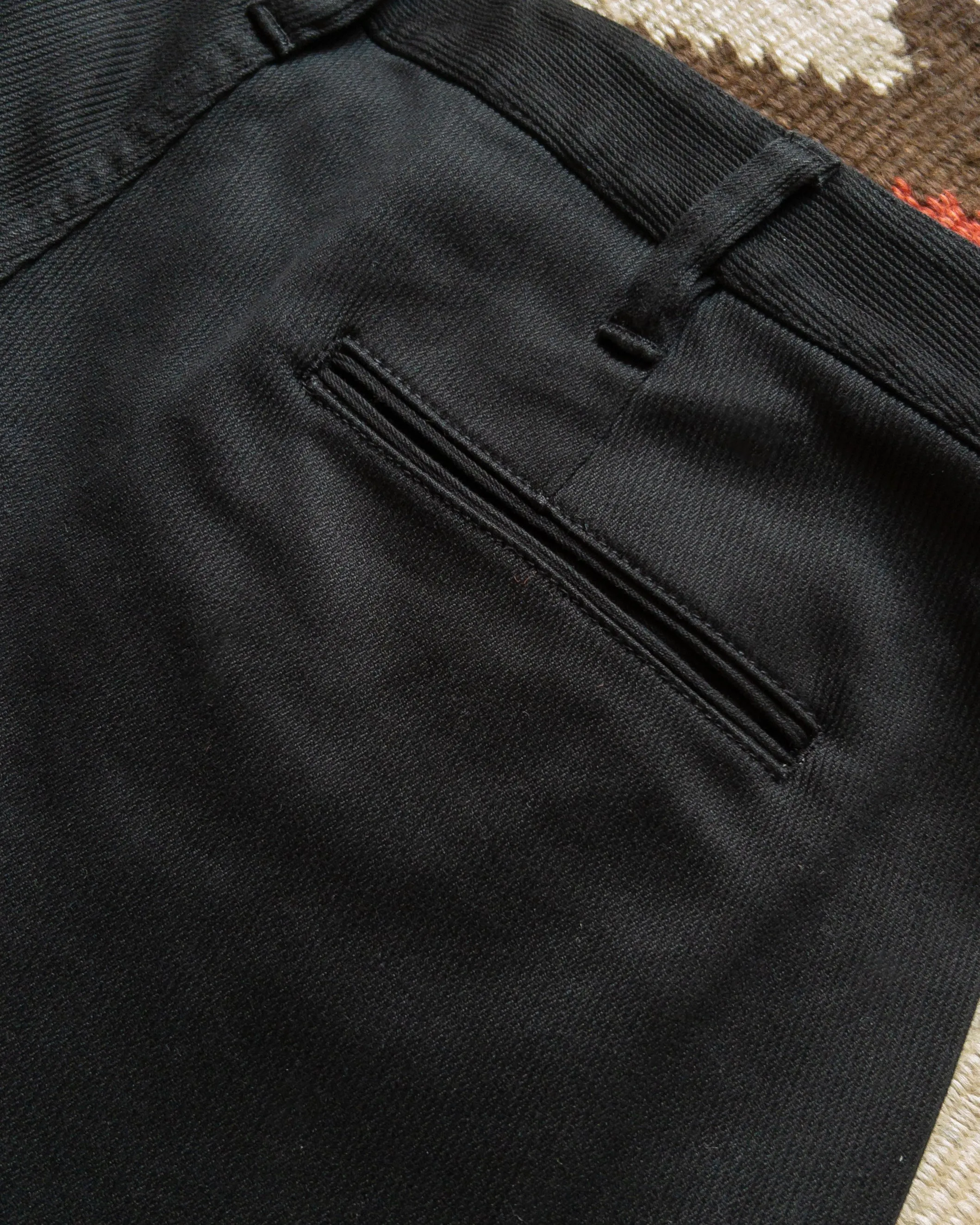 Bedford Cord Flat Front Chino - Black sold by Wythe NY product image thumbnail 4