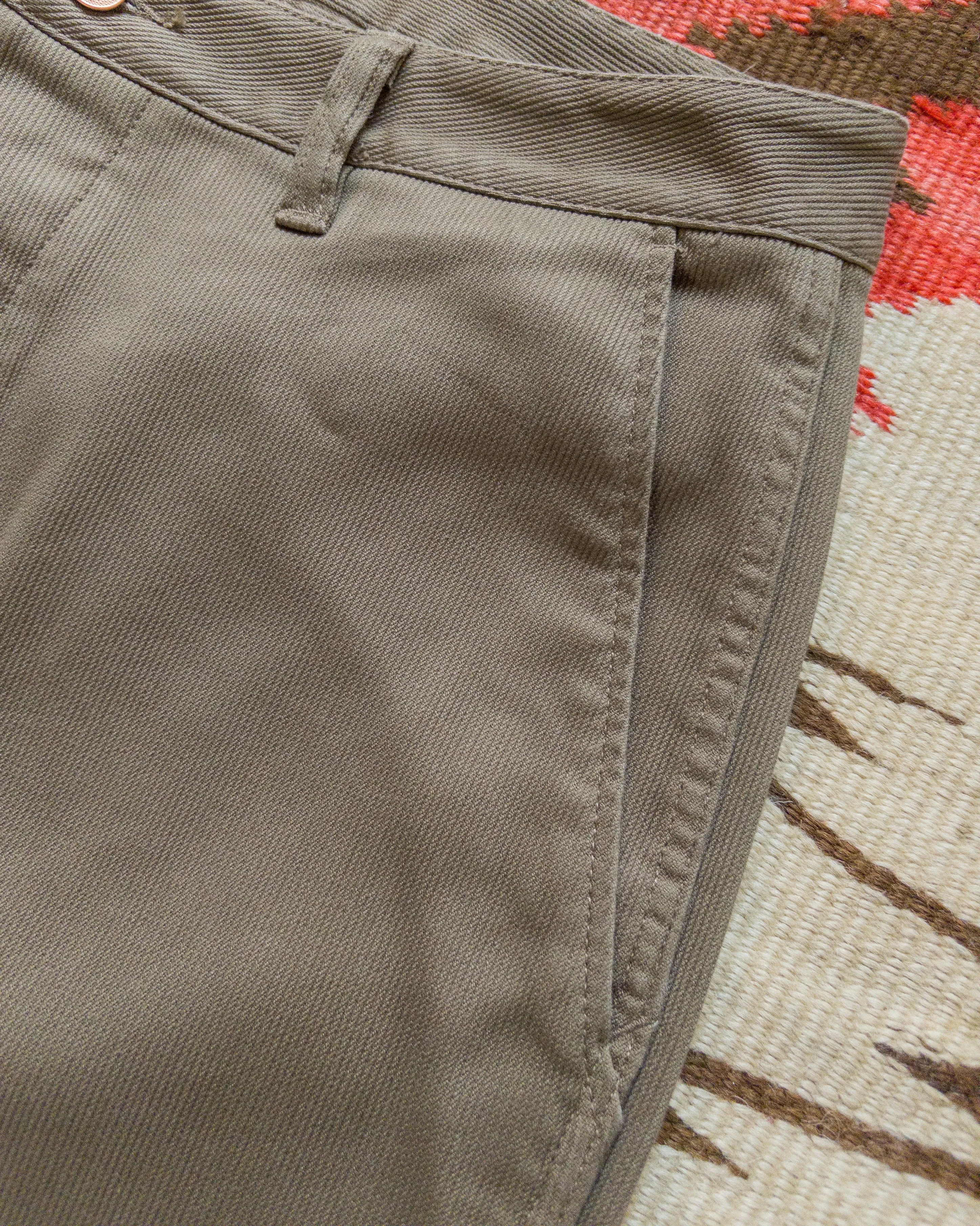 Bedford Cord Flat Front Chino - Faded Olive sold by Wythe NY product image thumbnail 2