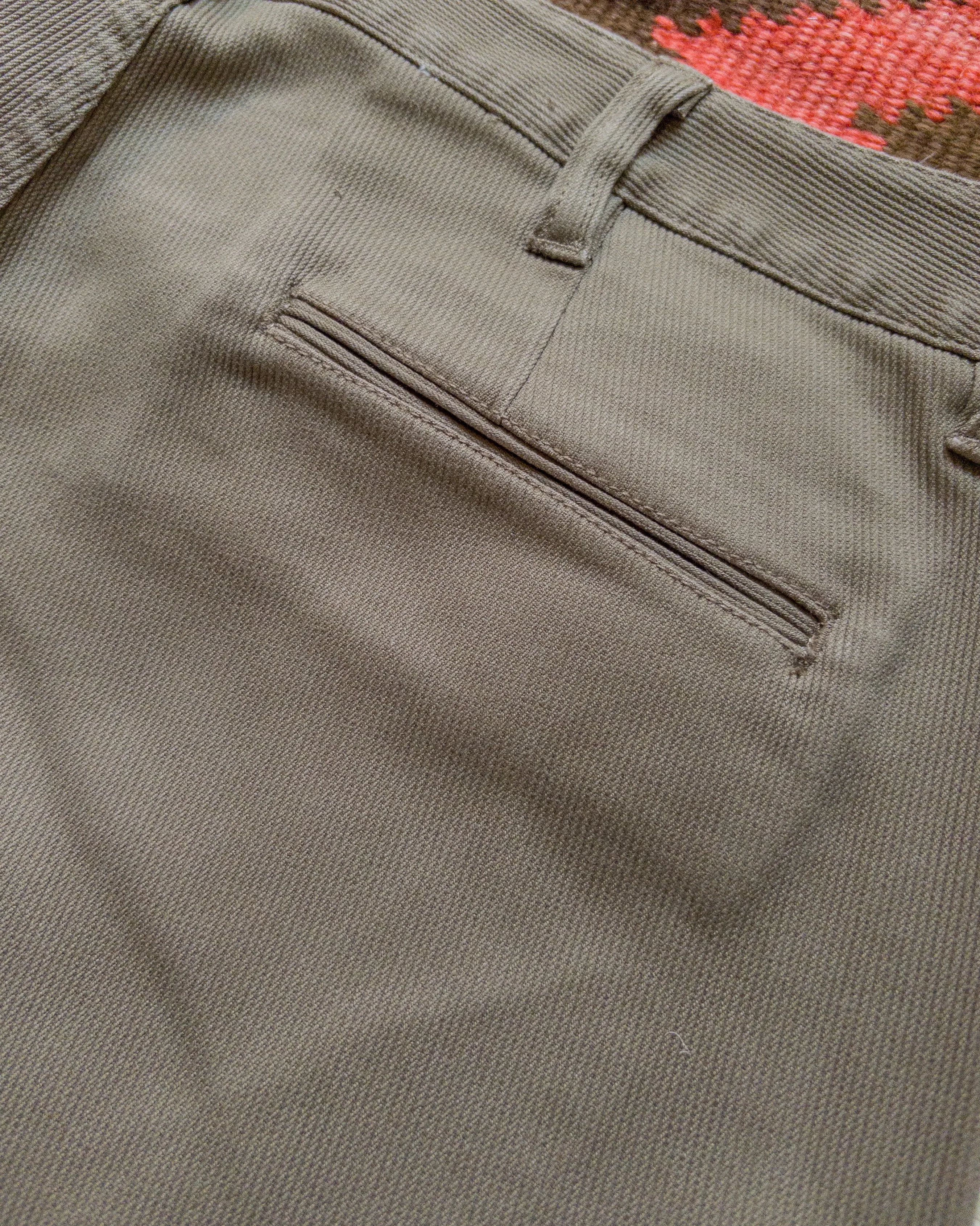 Bedford Cord Flat Front Chino - Faded Olive sold by Wythe NY product image thumbnail 4