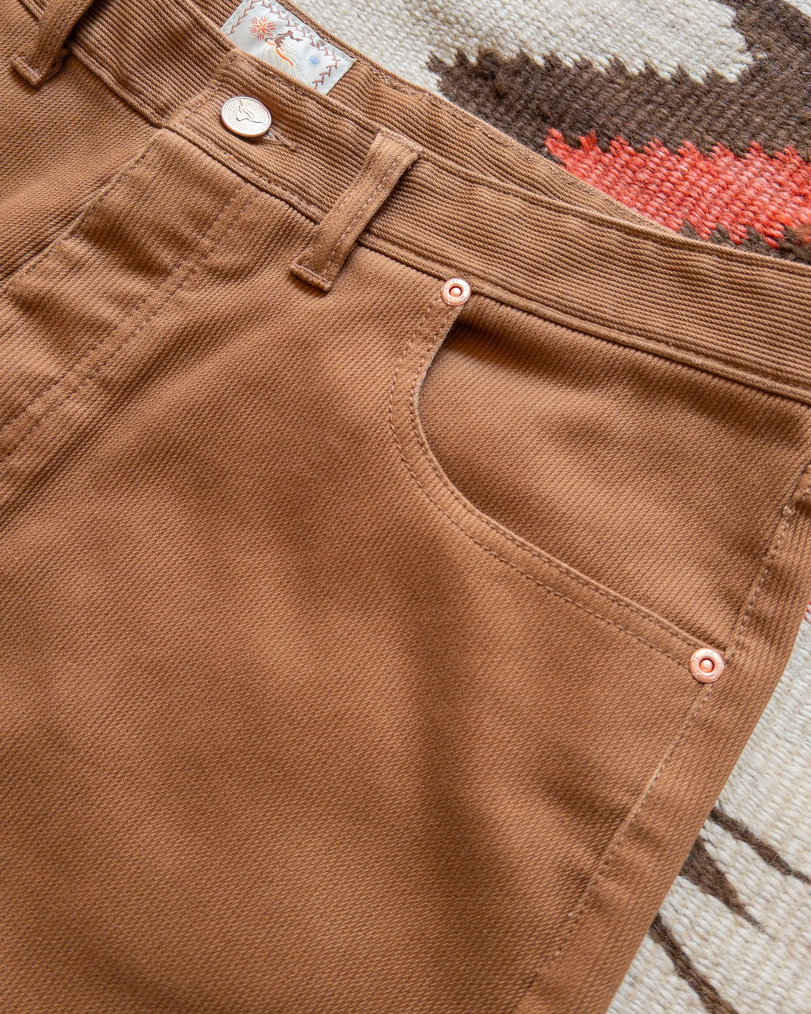 Bedford Cord Five Pocket Pants - Bay Brown sold by Wythe NY product image thumbnail 3