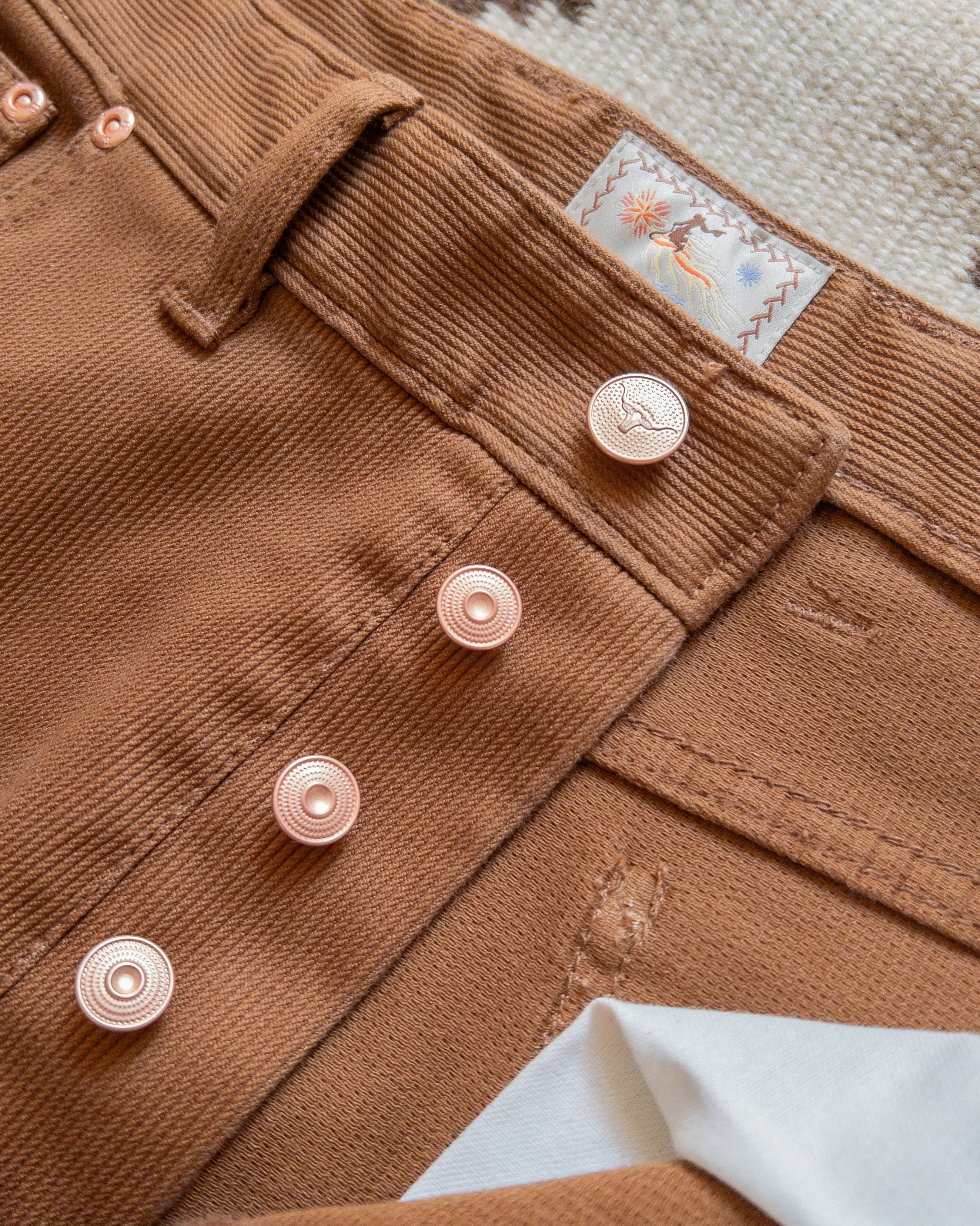 Bedford Cord Five Pocket Pants - Bay Brown sold by Wythe NY product image thumbnail 4