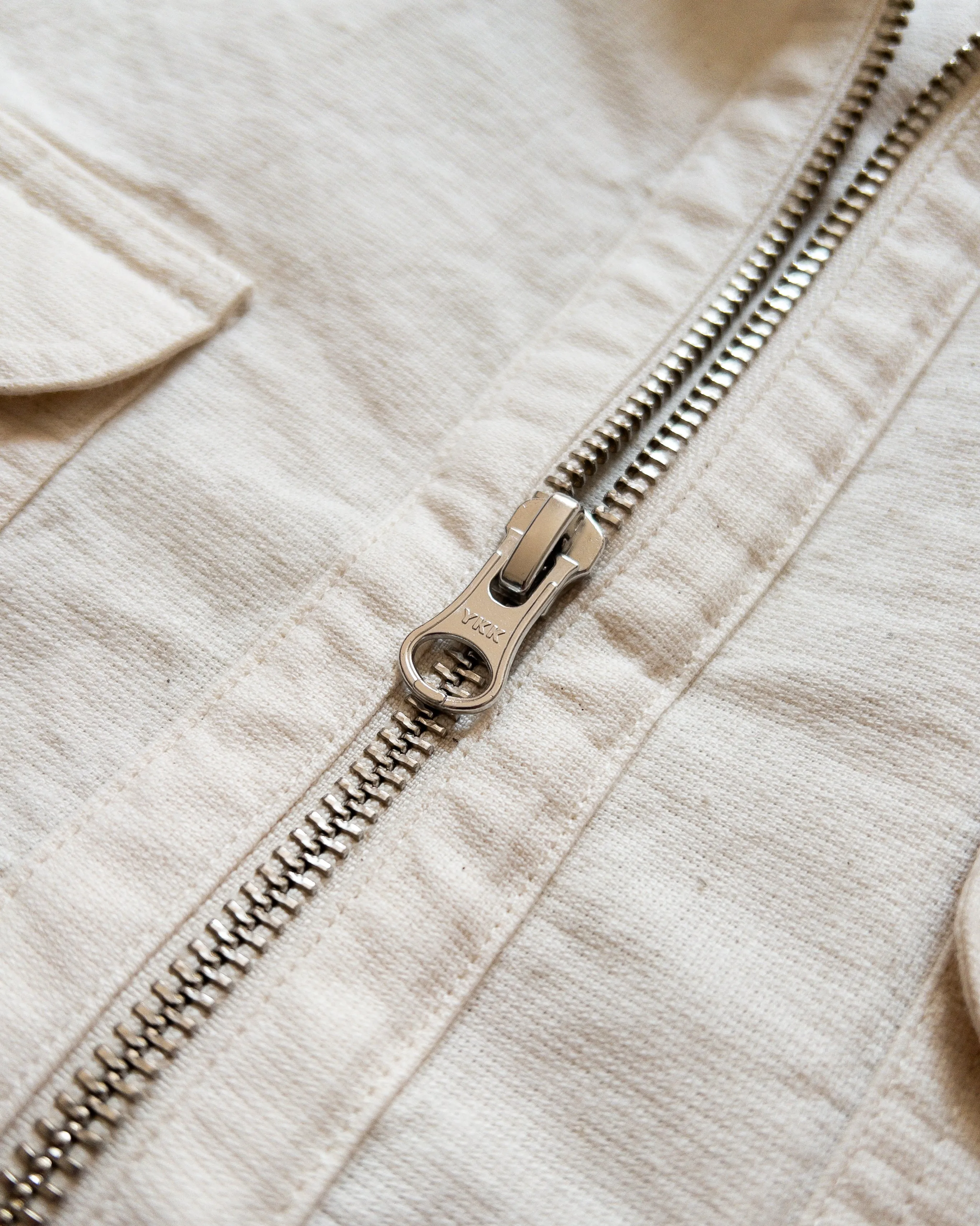Aertex Half-Zip Shirt - Unbleached sold by Wythe NY product image thumbnail 3