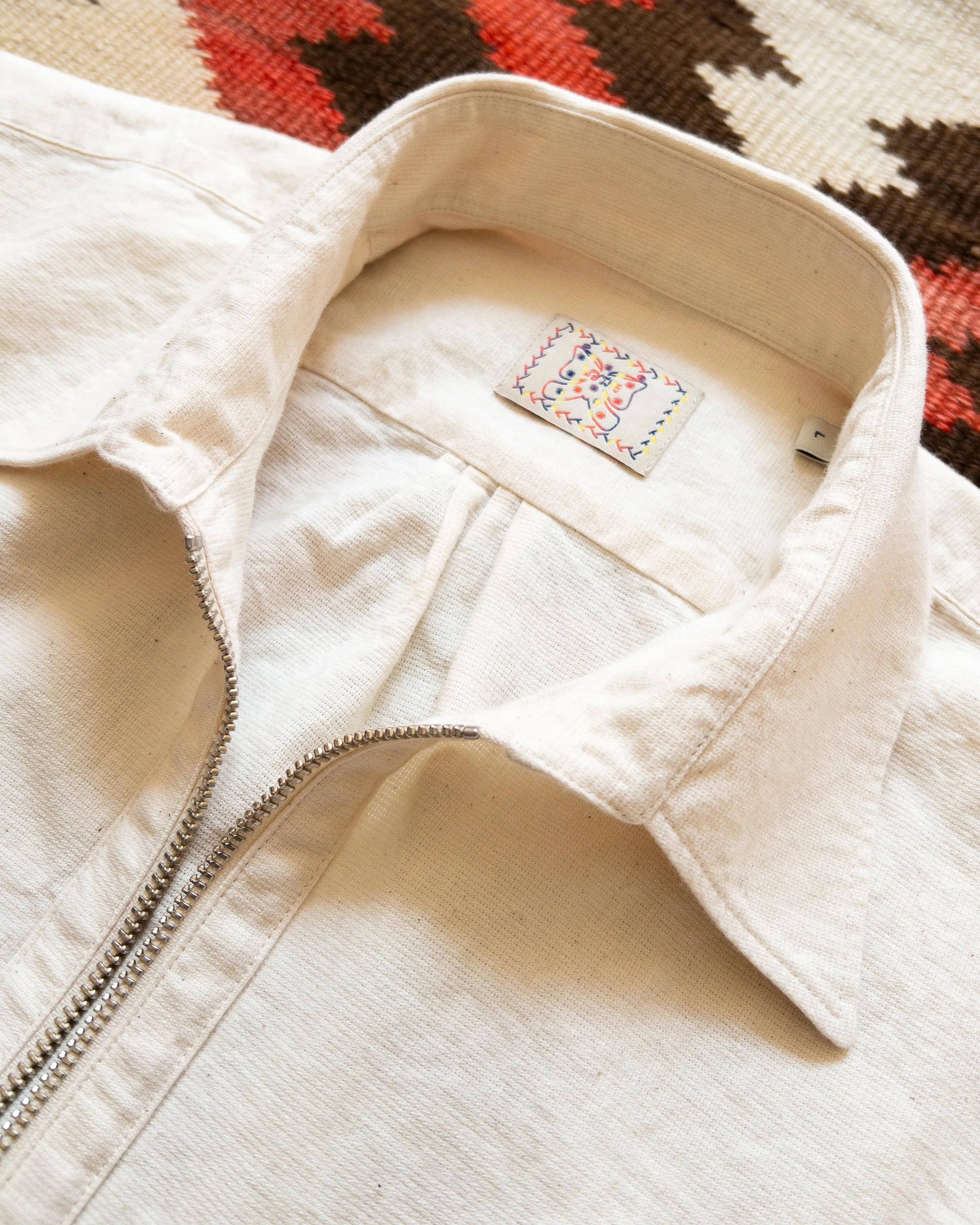 Aertex Half-Zip Shirt - Unbleached sold by Wythe NY product image thumbnail 5