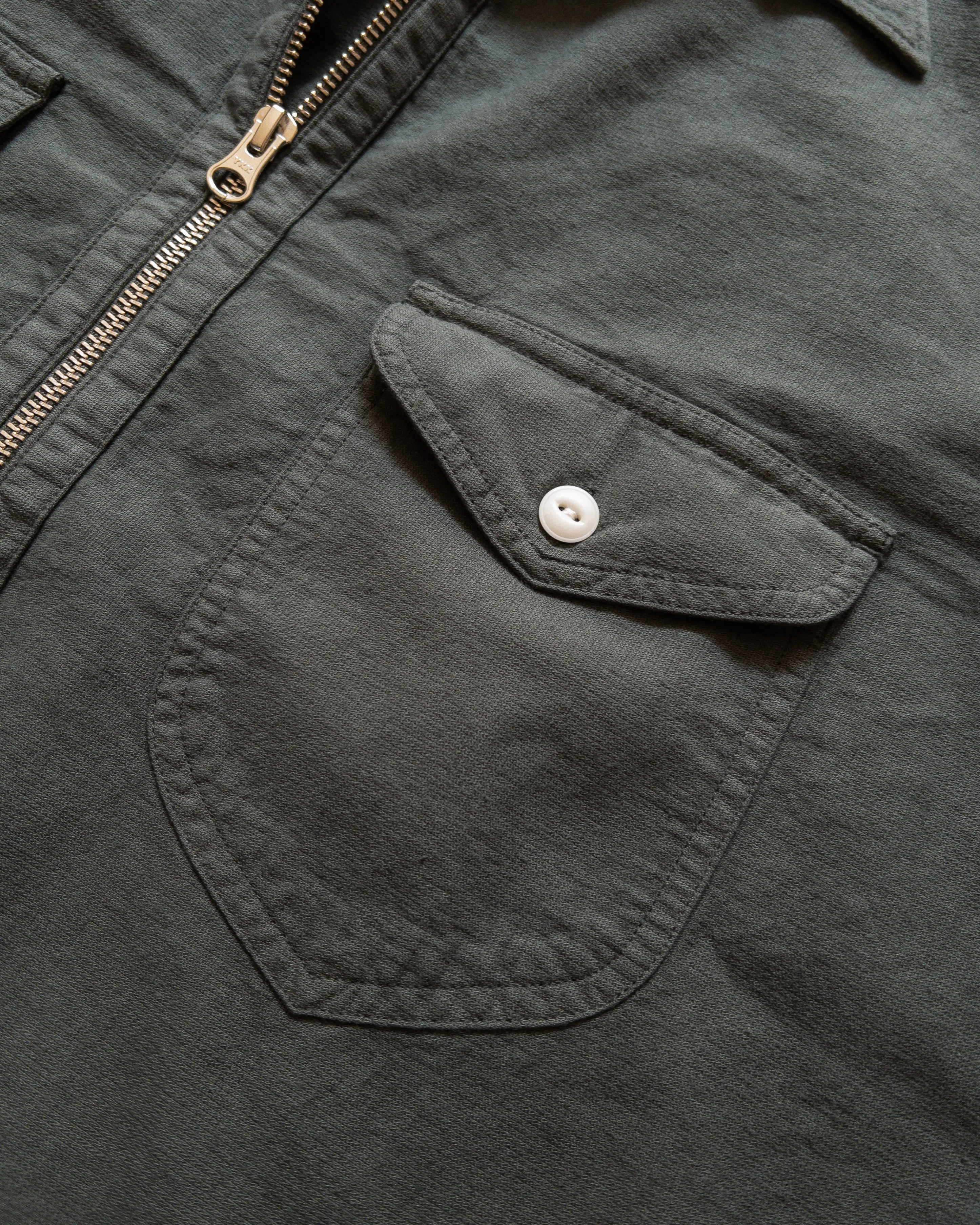 Aertex Half-Zip Shirt - Faded Black sold by Wythe NY product image thumbnail 2