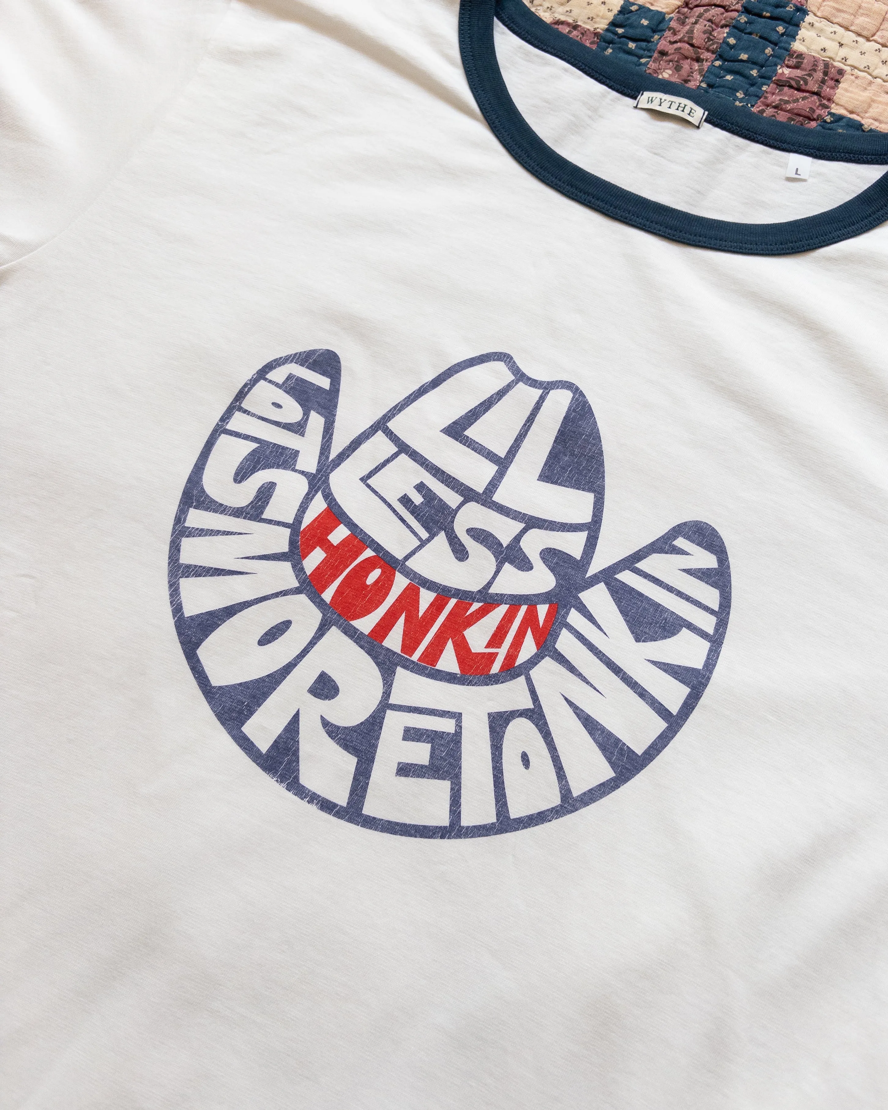 Tonkin Print Tubular Ringer T-Shirt - Navy sold by Wythe NY product image thumbnail 2