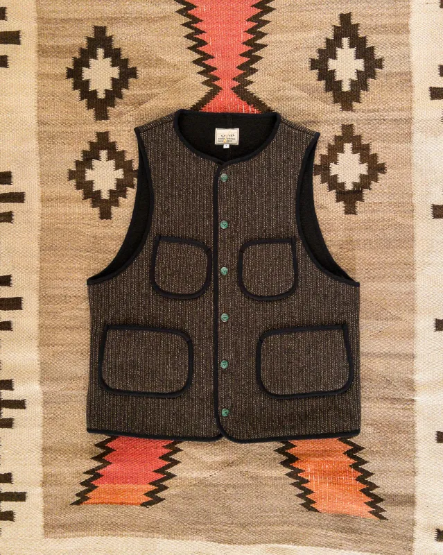 Beachcloth Vest - Brown made by Wythe NY