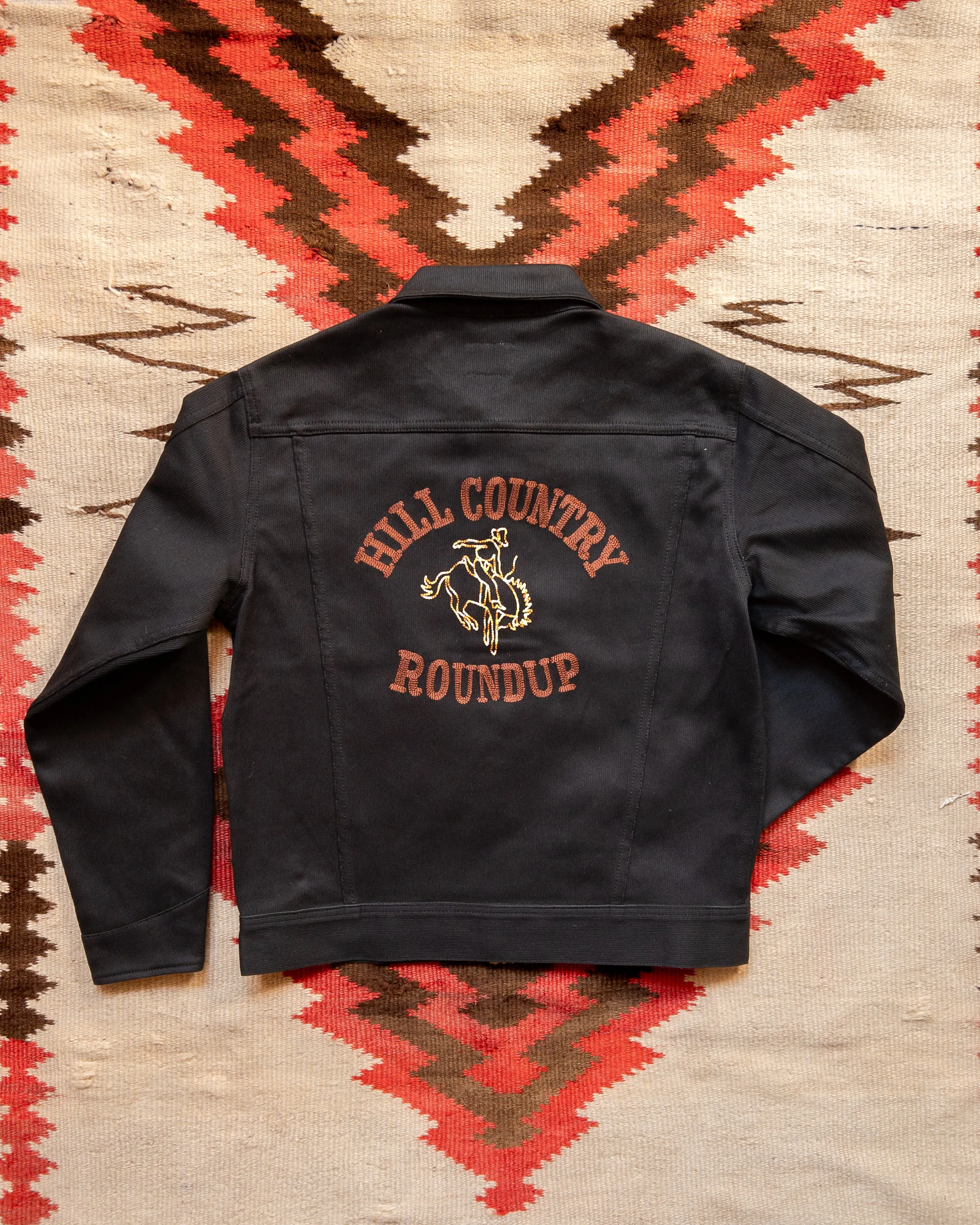Embroidered Bedford Cord Ranch Jacket - Black sold by Wythe NY