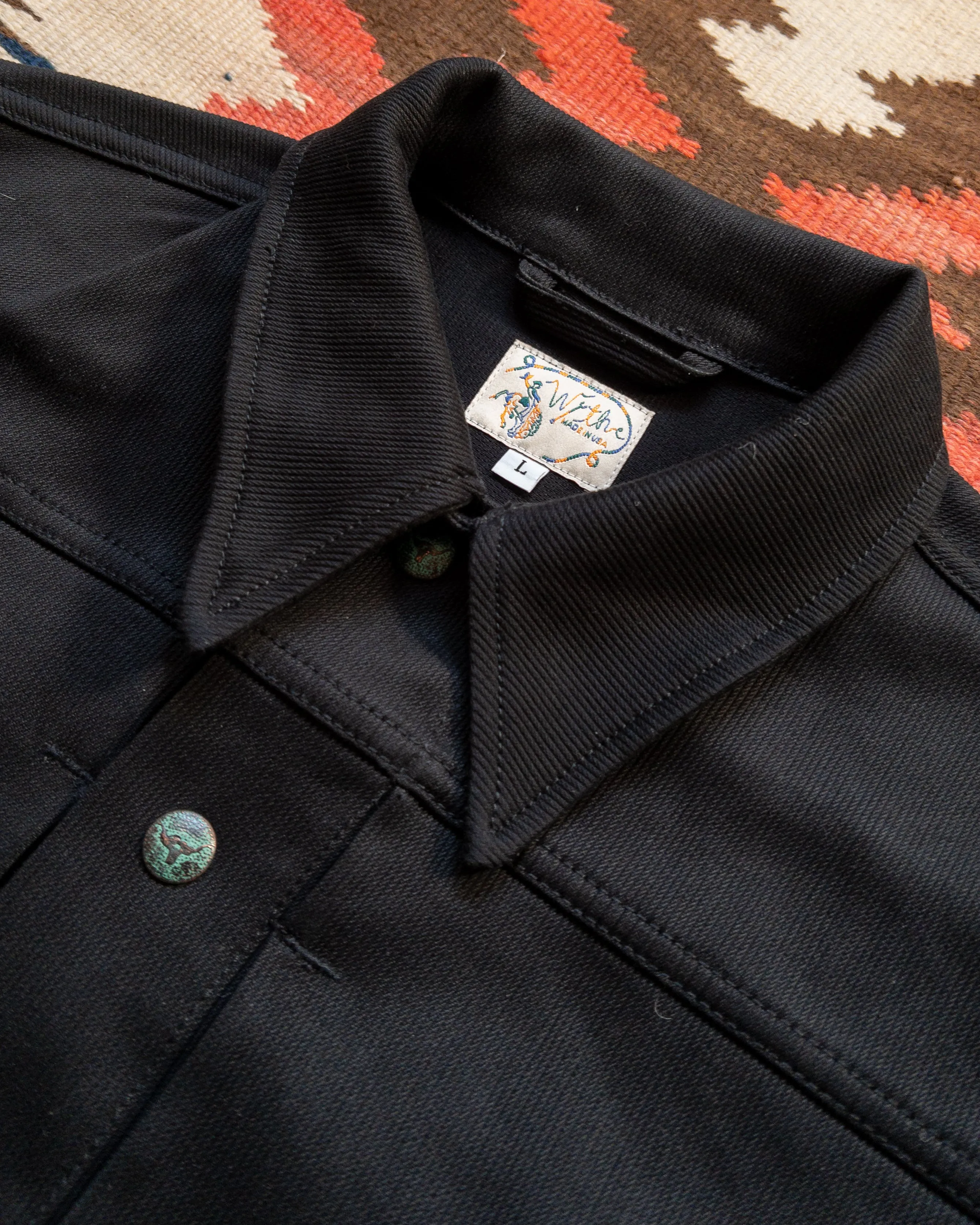 Embroidered Bedford Cord Ranch Jacket - Black sold by Wythe NY product image thumbnail 5