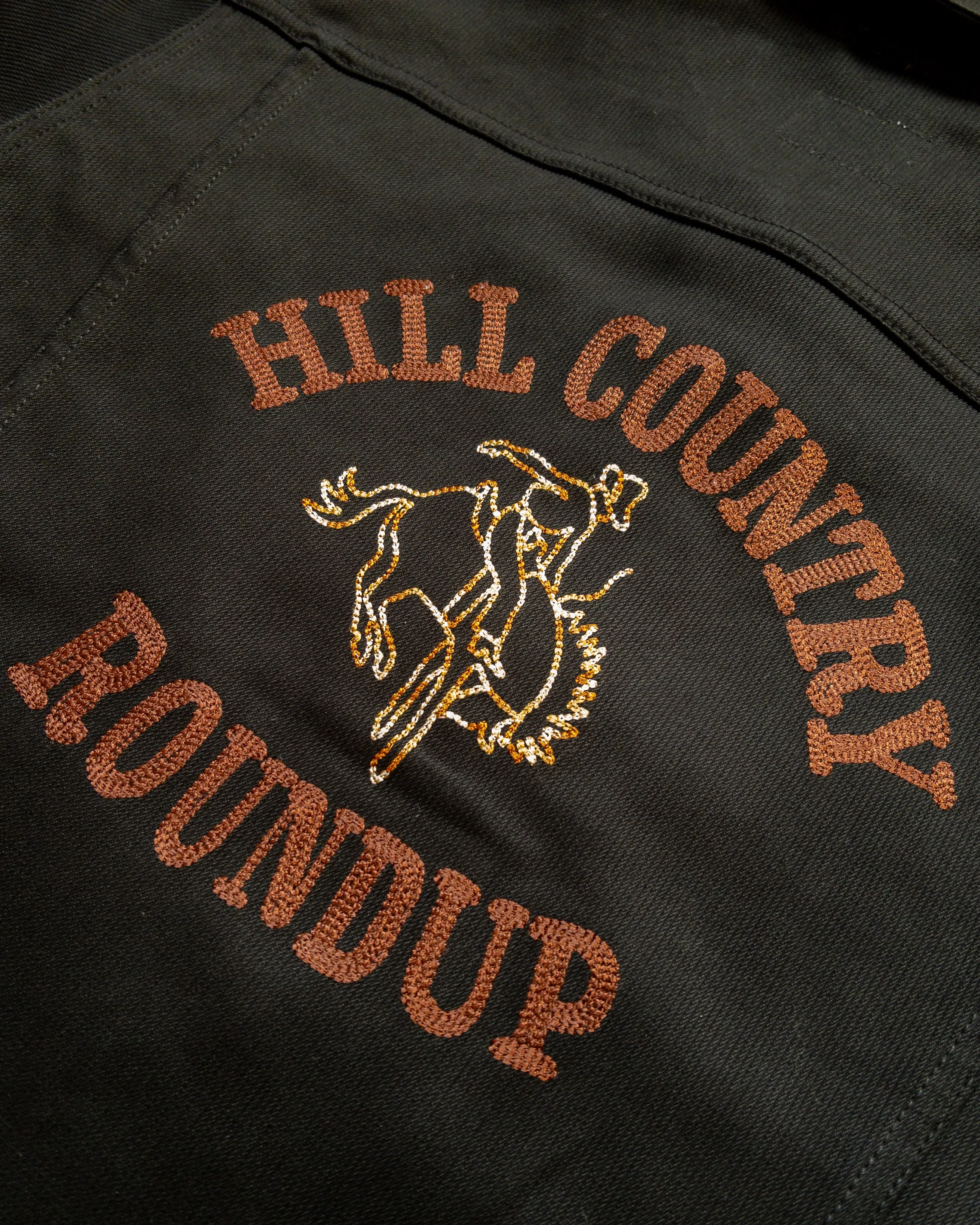 Embroidered Bedford Cord Ranch Jacket - Black sold by Wythe NY product image thumbnail 3
