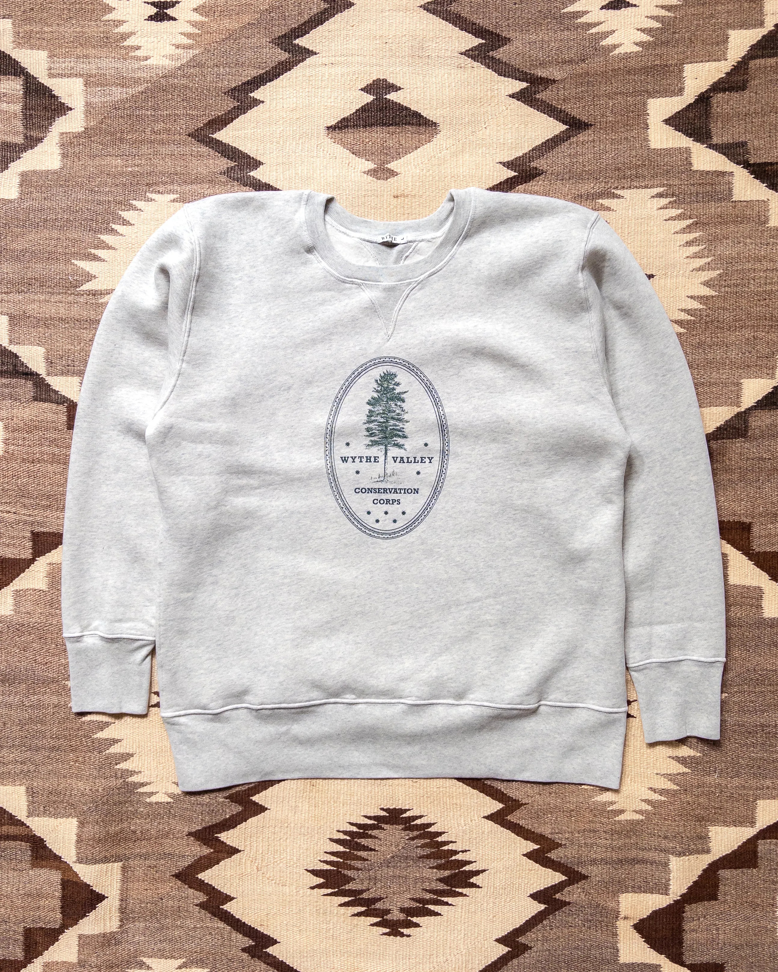 Conservation Corps Crewneck Sweatshirt - Heather Grey sold by Wythe NY