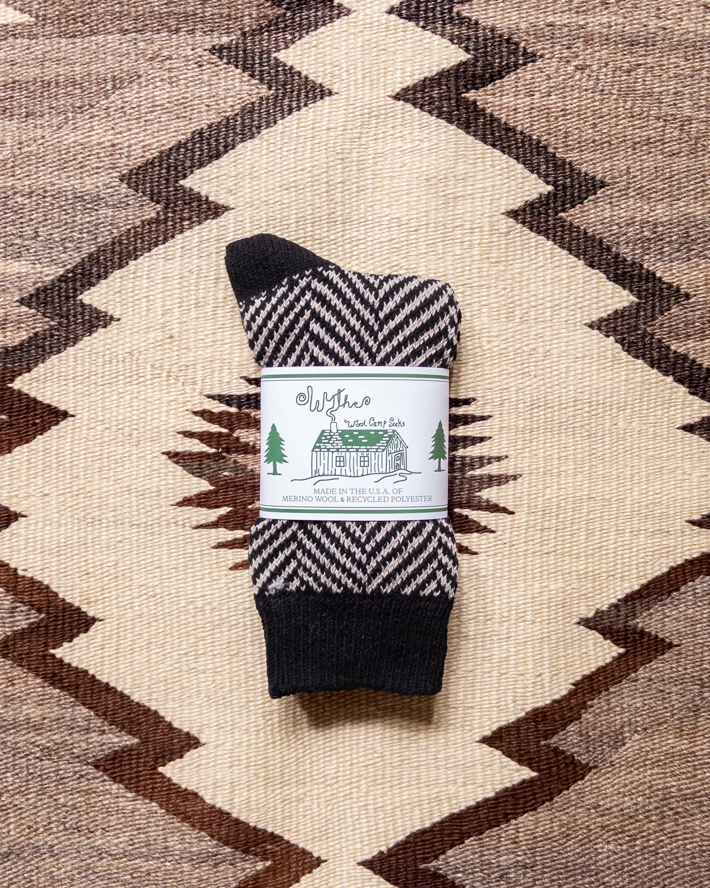 Recycled Wool Camp Socks - Grey sold by Wythe NY product image thumbnail 2