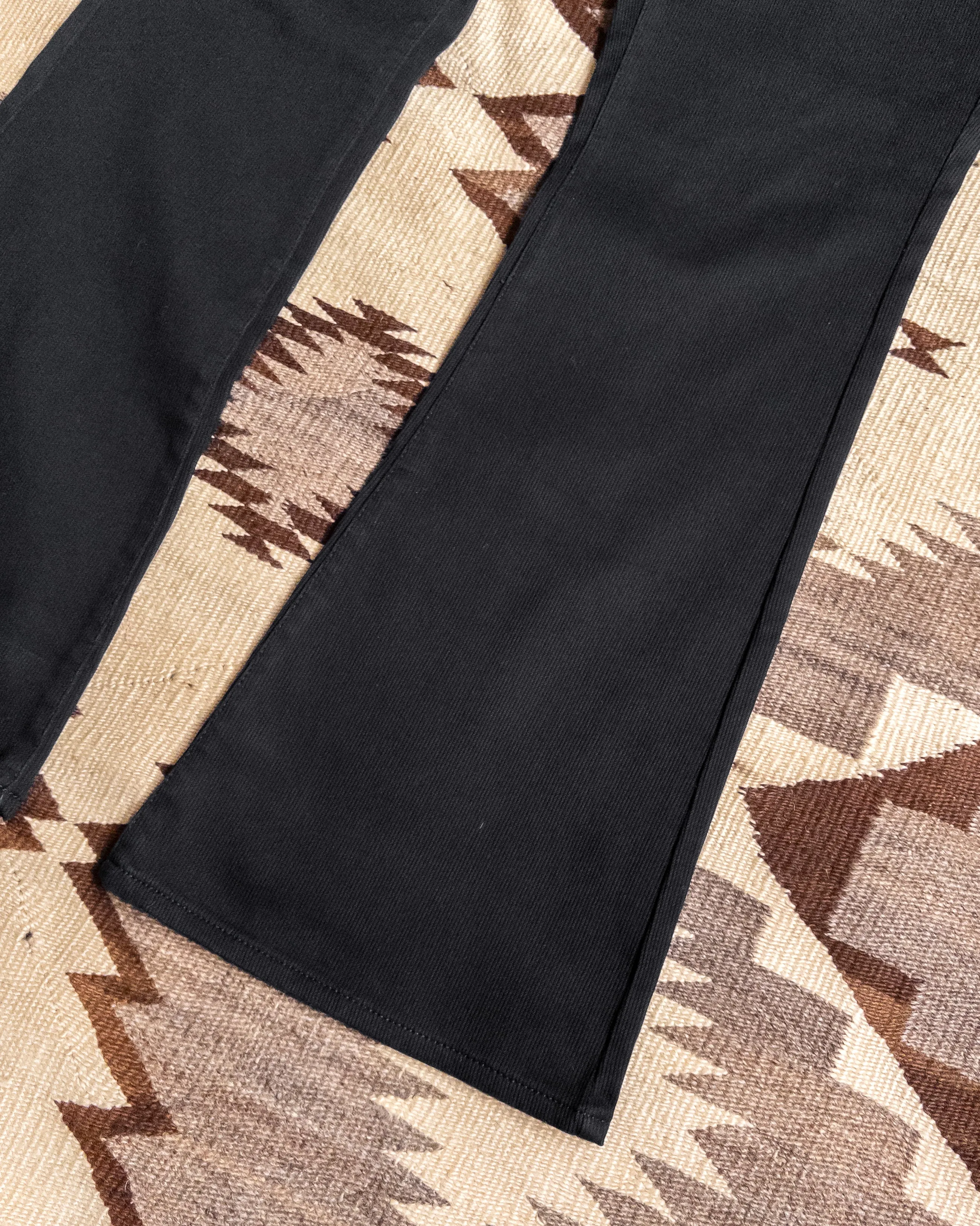 Flared Bedford Cord Five Pocket Pants - Black sold by Wythe NY product image thumbnail 2