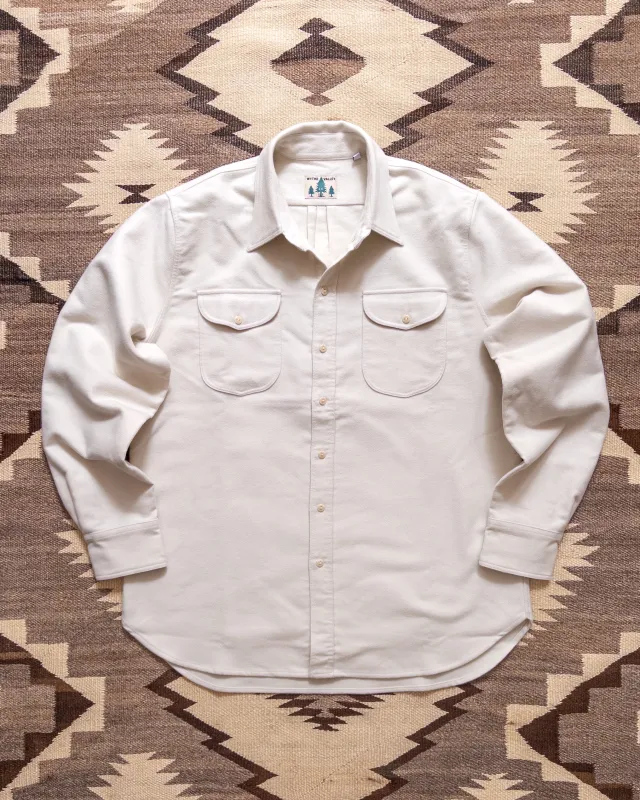 Moleskin Officer's Shirt - Alabaster made by Wythe NY