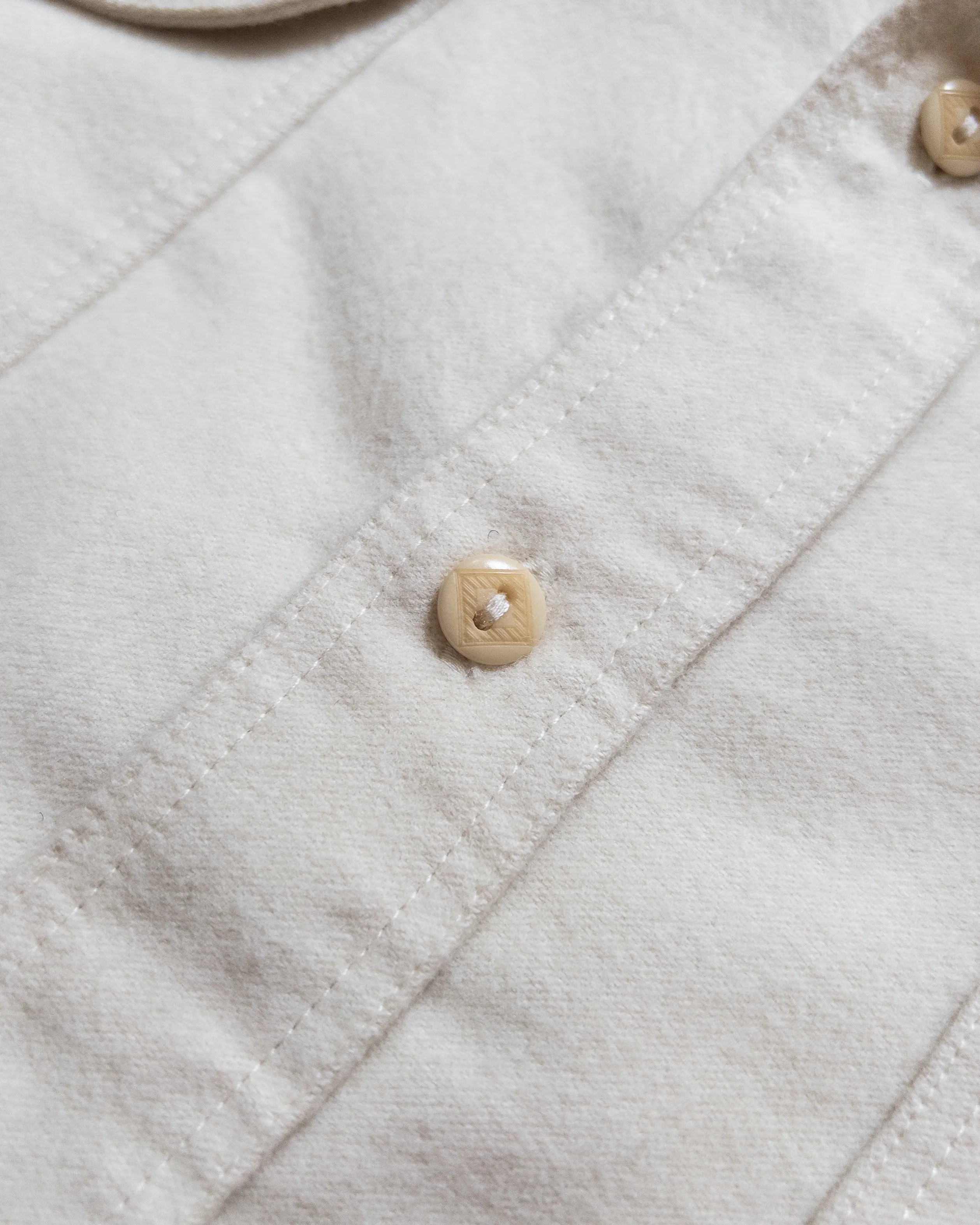 Moleskin Officer's Shirt - Alabaster sold by Wythe NY product image thumbnail 3