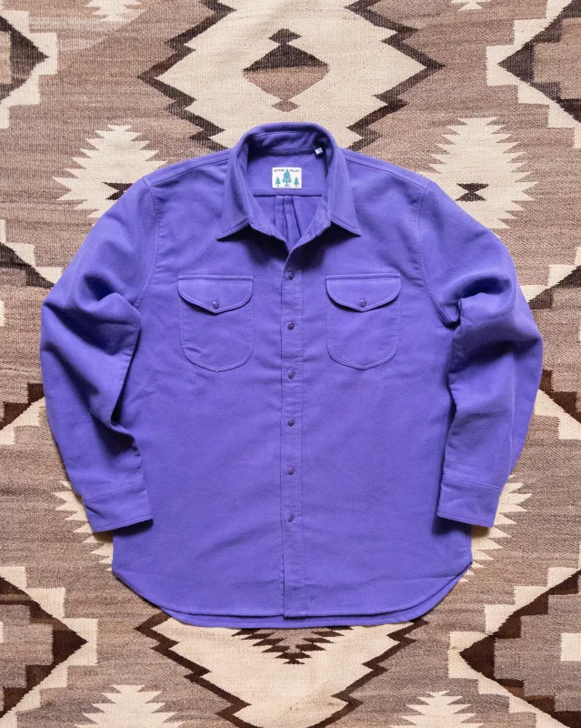 Moleskin Officer's Shirt - Purple made by Wythe NY