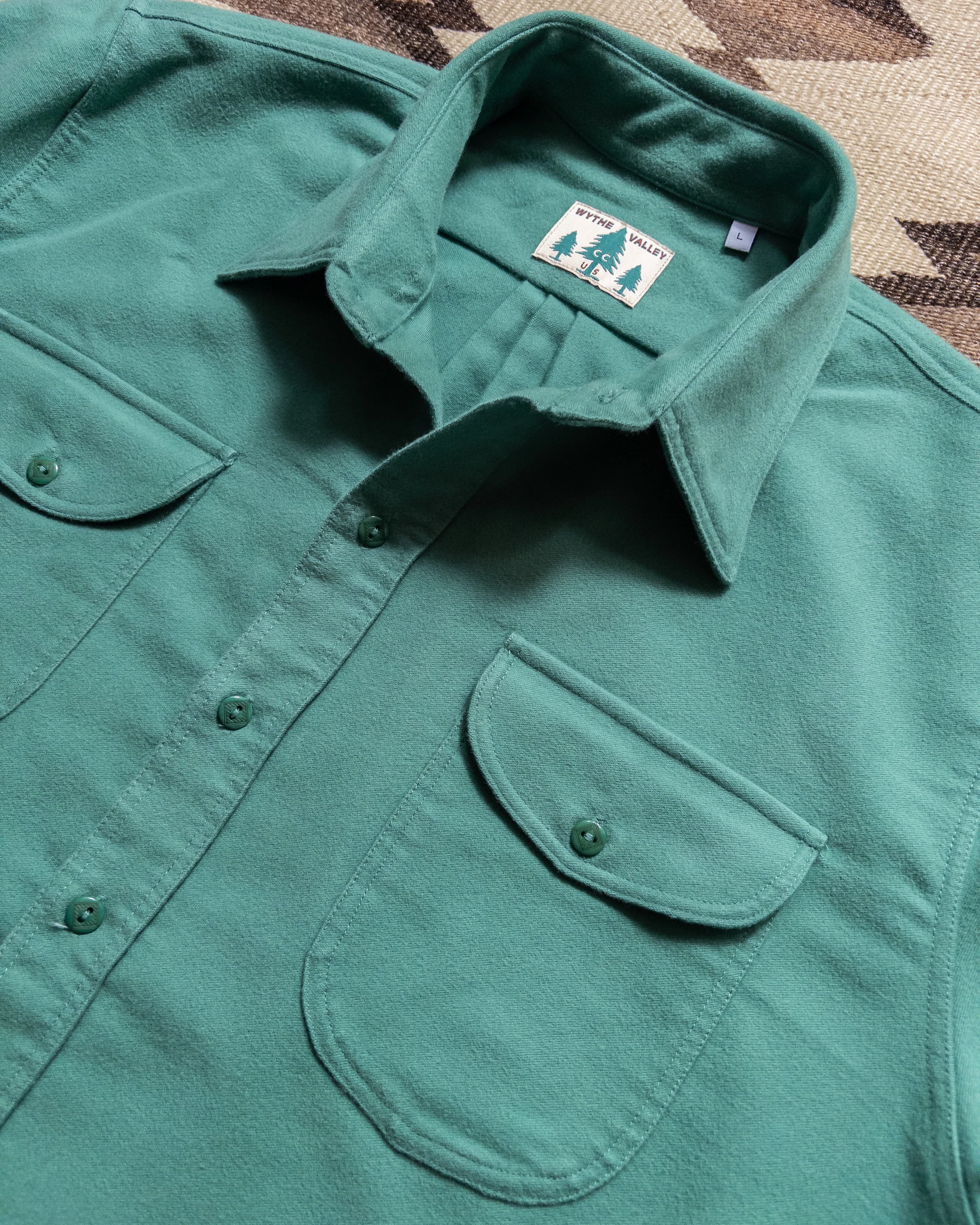 Moleskin Officer's Shirt - Century Green sold by Wythe NY product image thumbnail 2