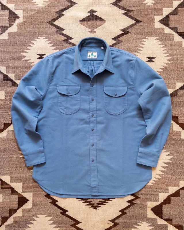 Moleskin Officer's Shirt - River Blue made by Wythe NY