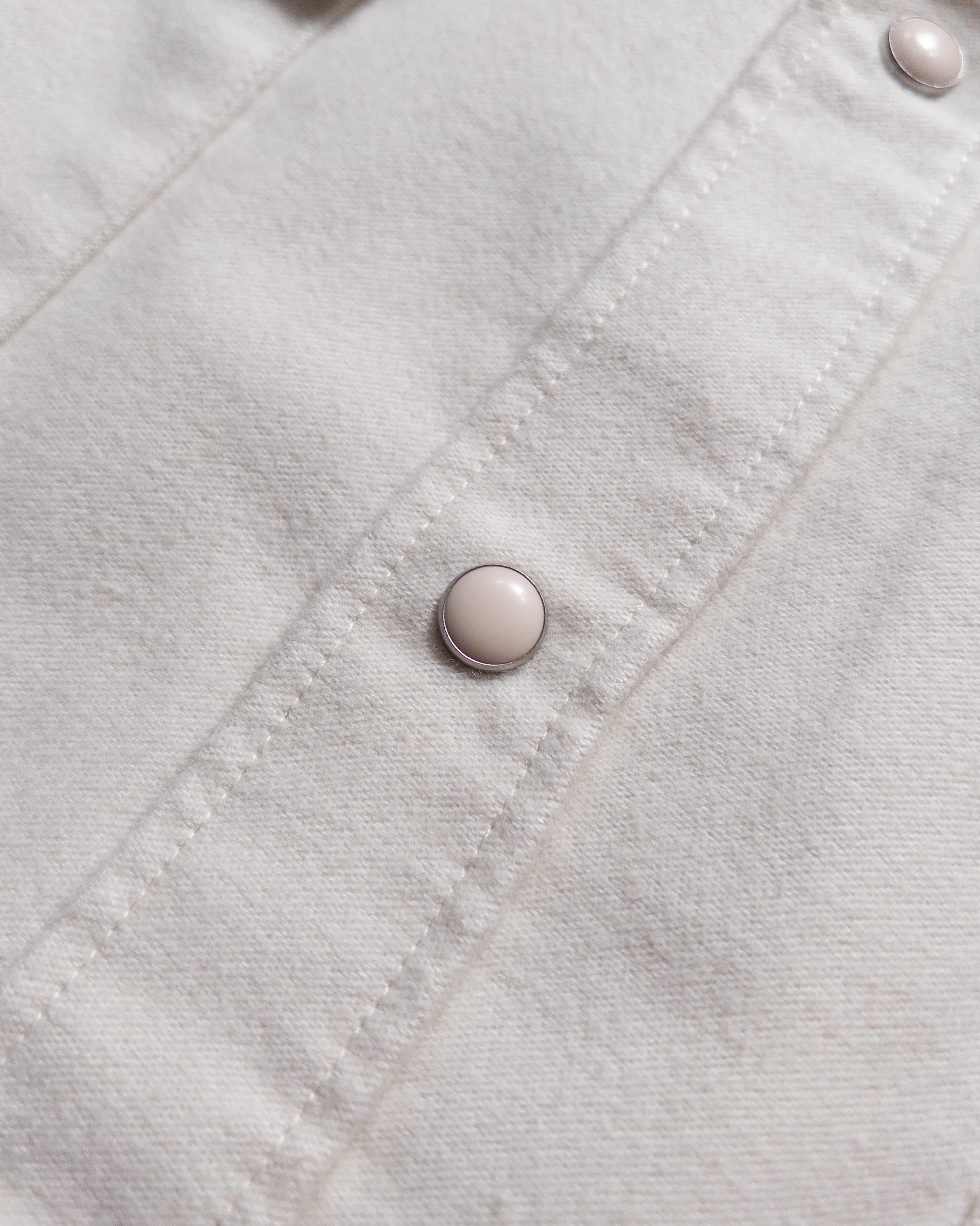 Moleskin Pearlsnap Shirt - Alabaster sold by Wythe NY product image thumbnail 3