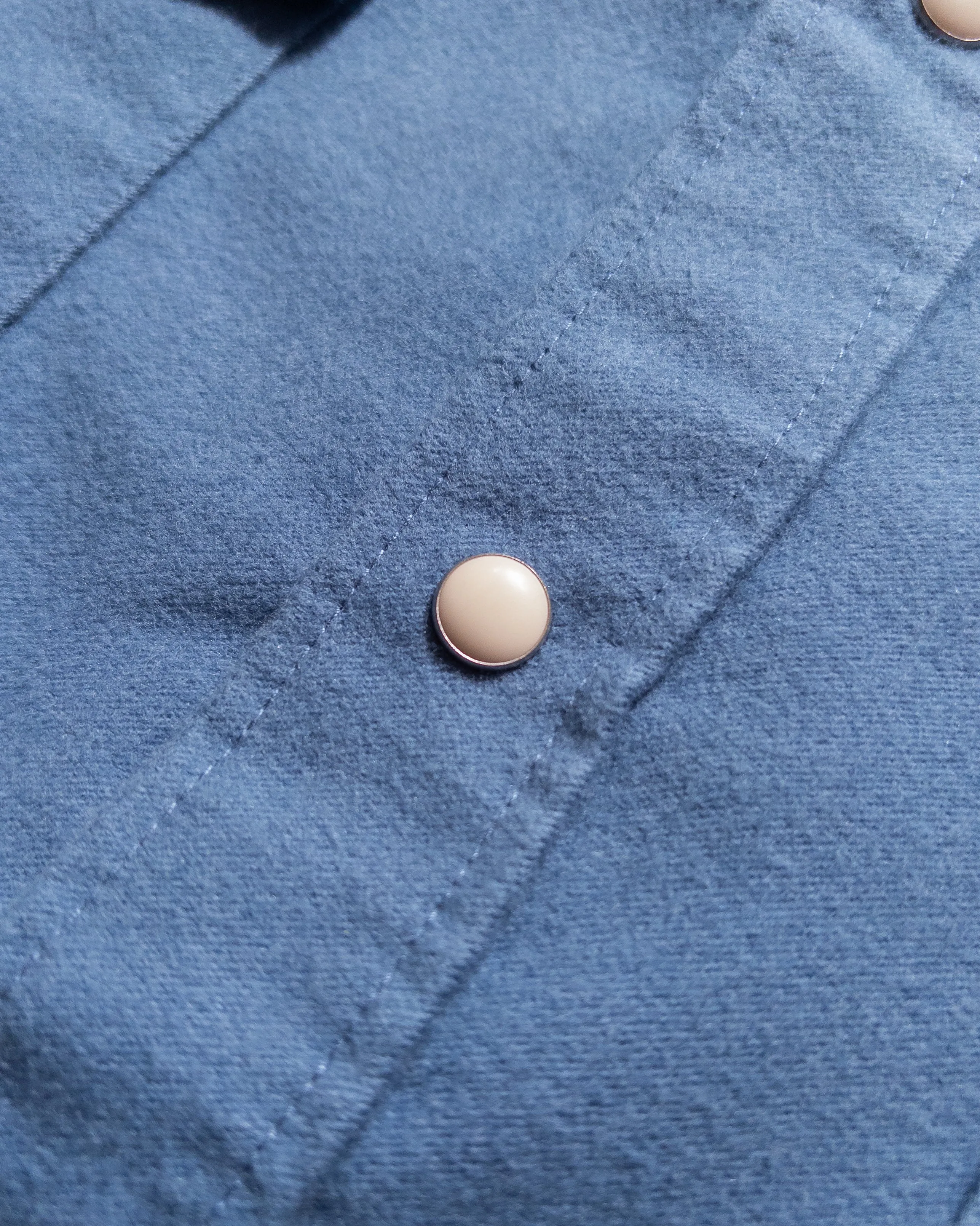Moleskin Pearlsnap Shirt - River Blue sold by Wythe NY product image thumbnail 3