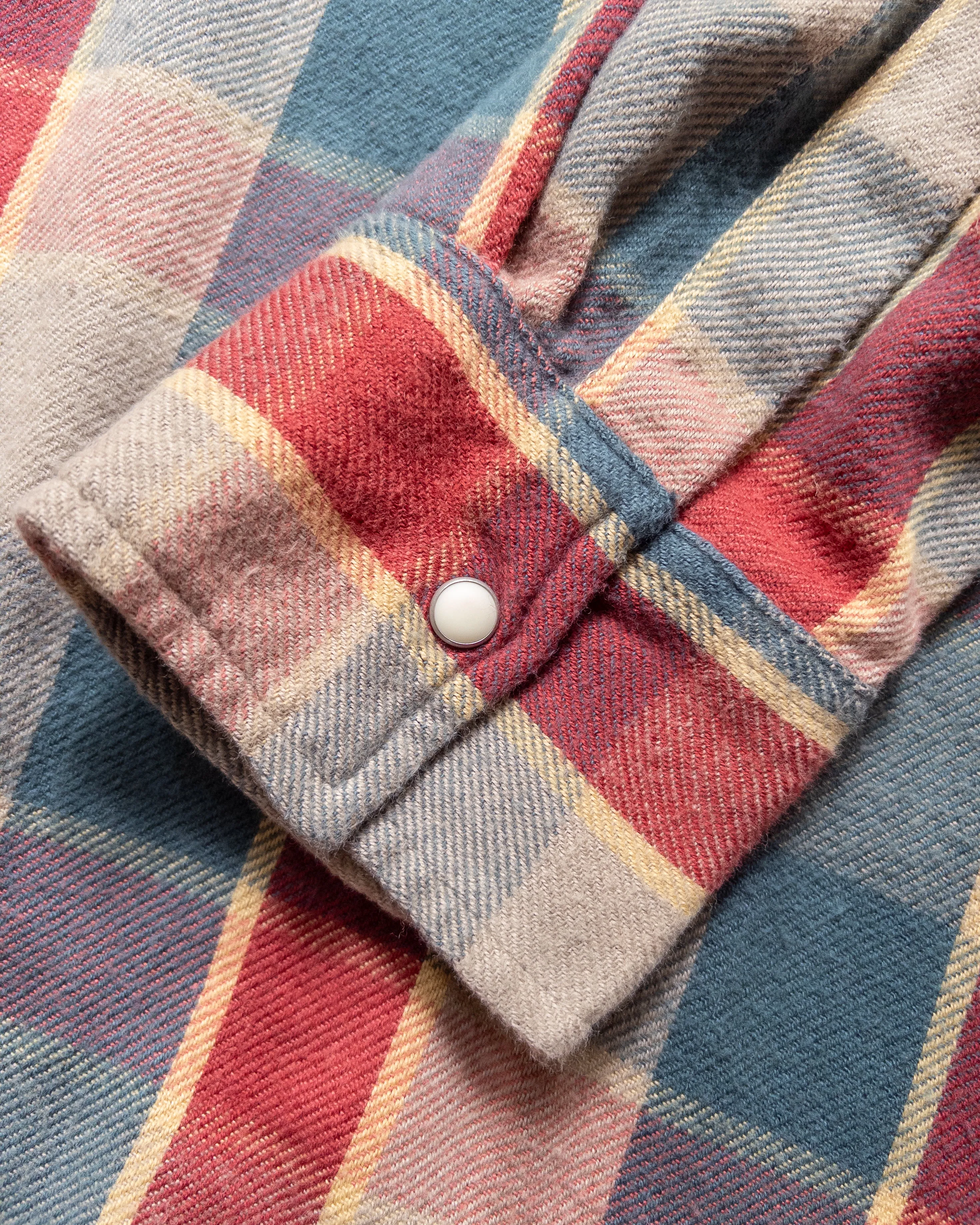 Washed Flannel Pearlsnap Shirt - Conservation Plaid sold by Wythe NY product image thumbnail 4