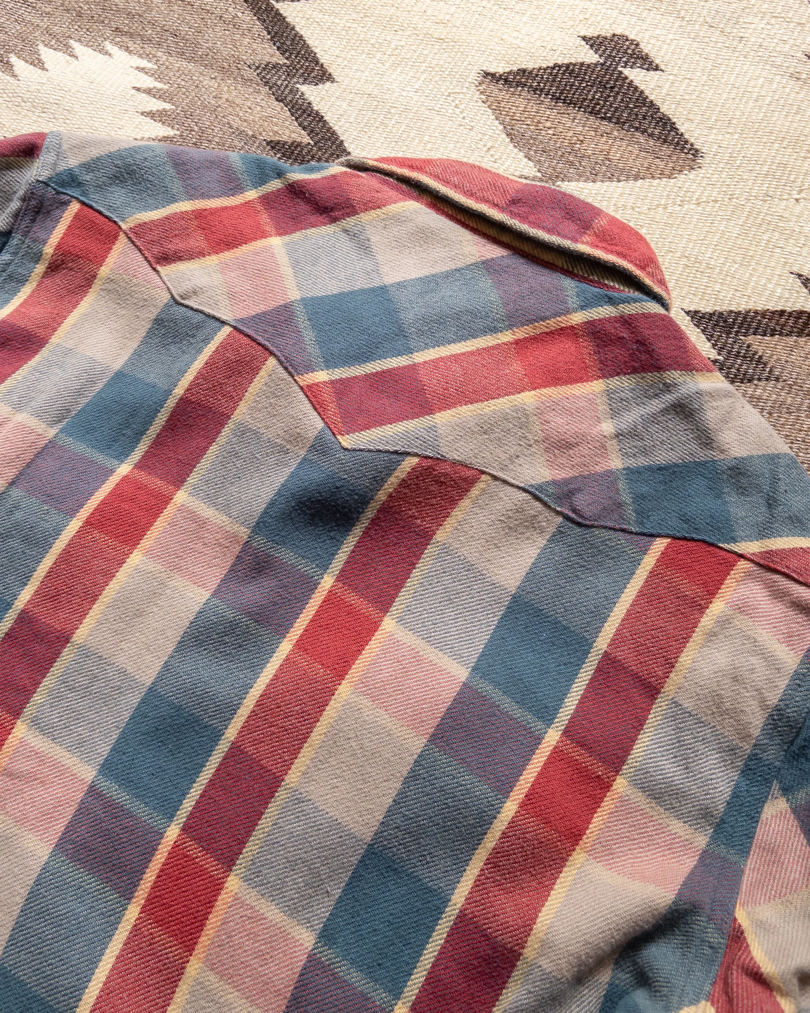 Washed Flannel Pearlsnap Shirt - Conservation Plaid sold by Wythe NY product image thumbnail 5
