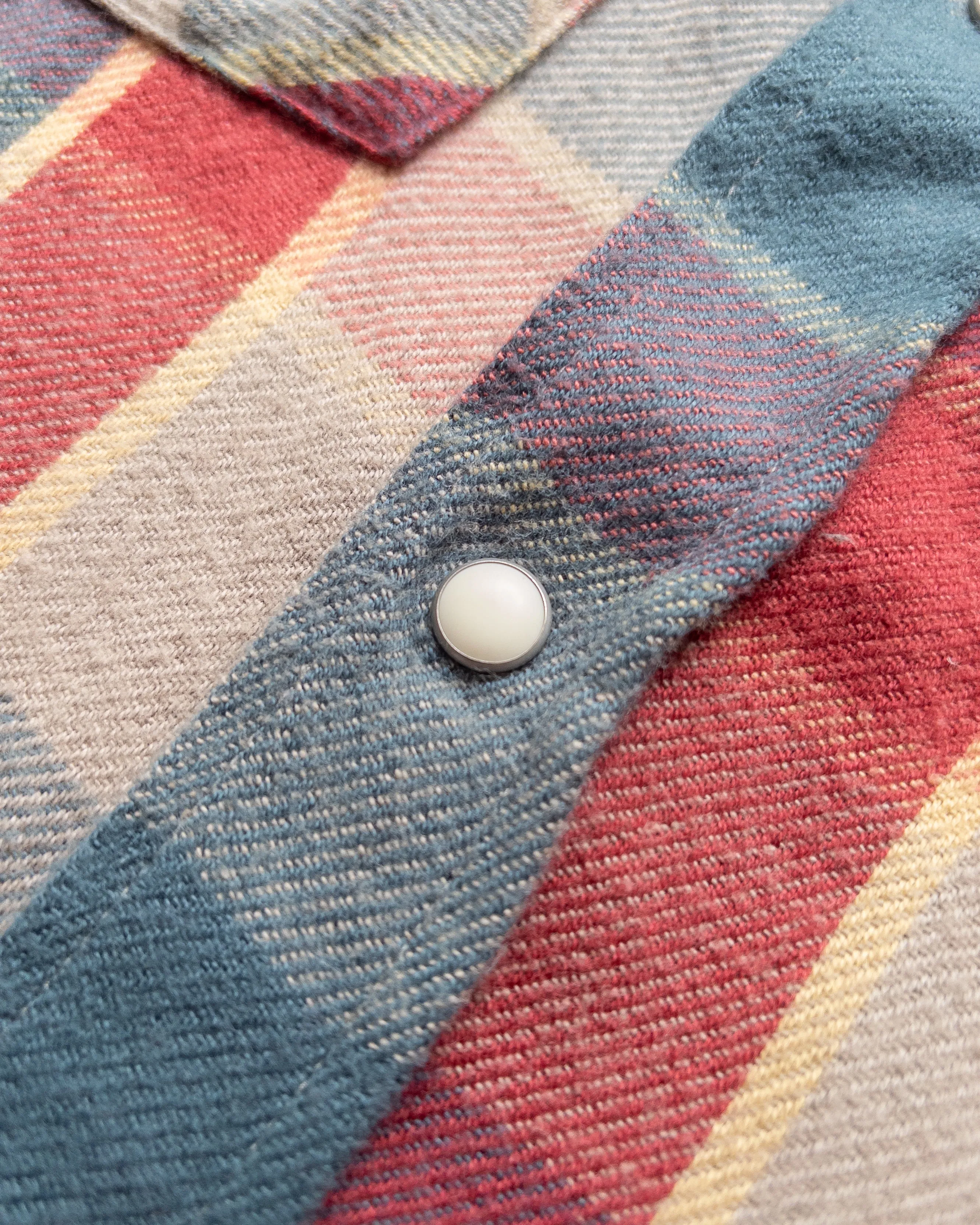 Washed Flannel Pearlsnap Shirt - Conservation Plaid sold by Wythe NY product image thumbnail 3