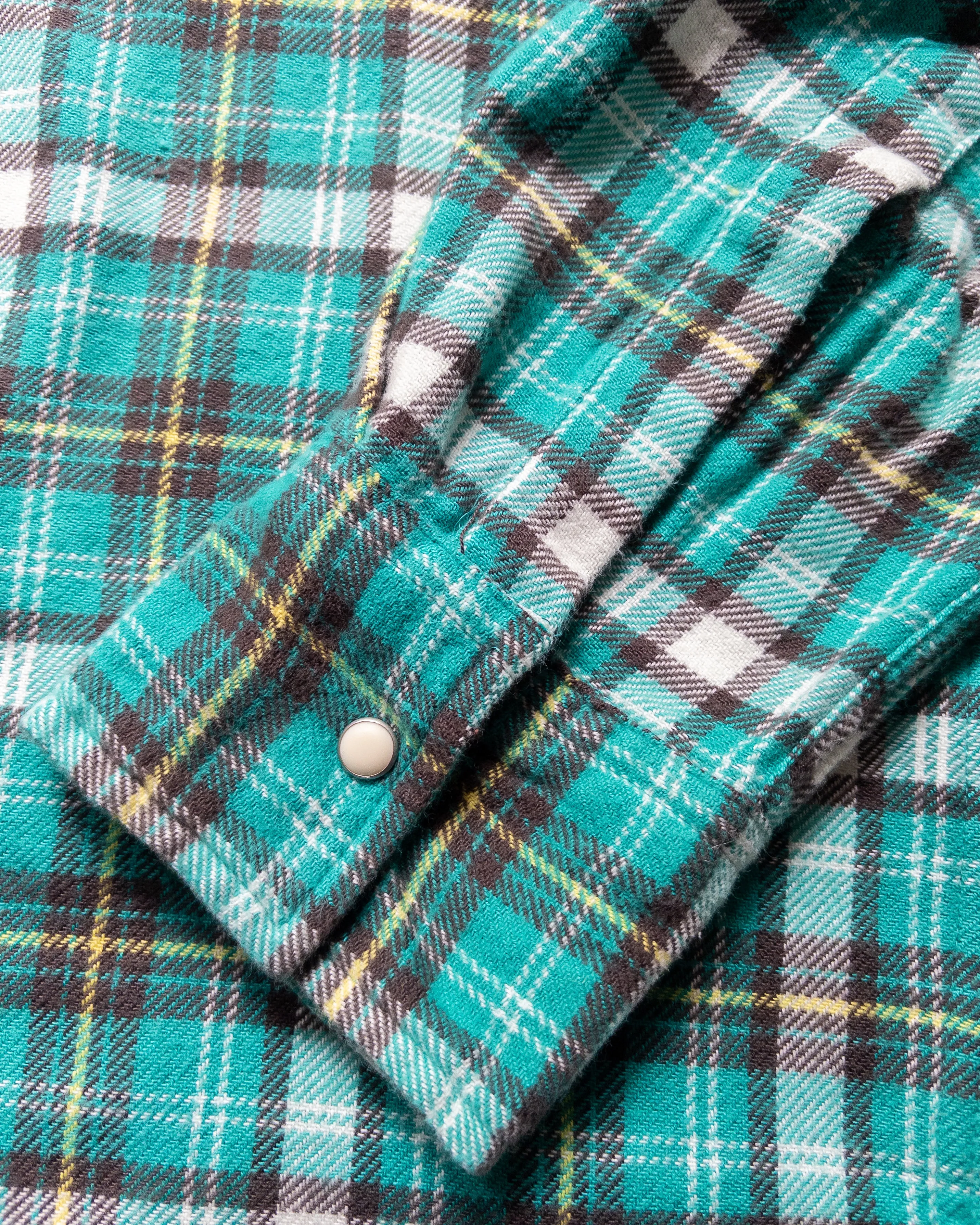 Washed Flannel Pearlsnap Shirt - Thousand Lakes Plaid sold by Wythe NY product image thumbnail 4