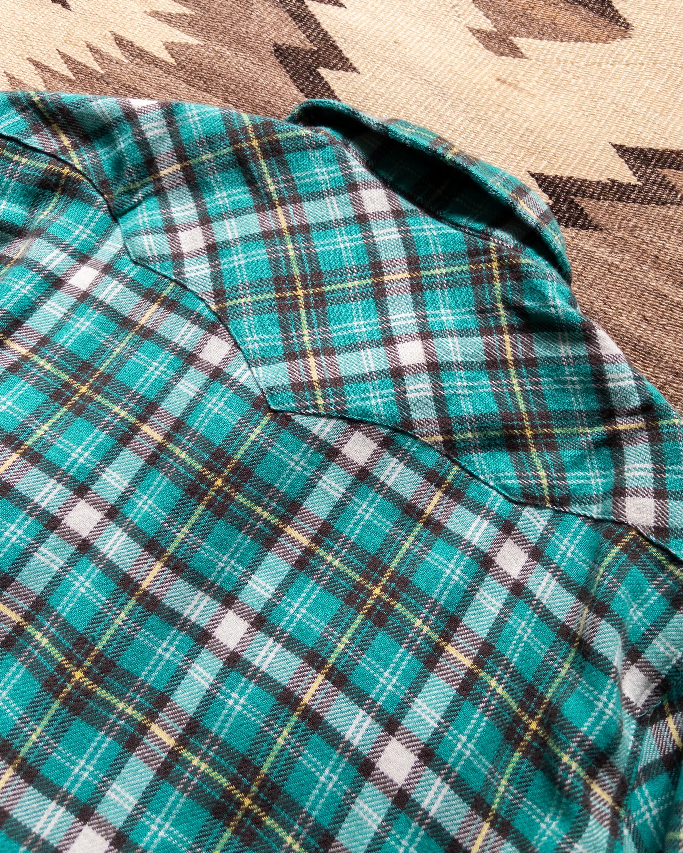 Washed Flannel Pearlsnap Shirt - Thousand Lakes Plaid sold by Wythe NY product image thumbnail 5