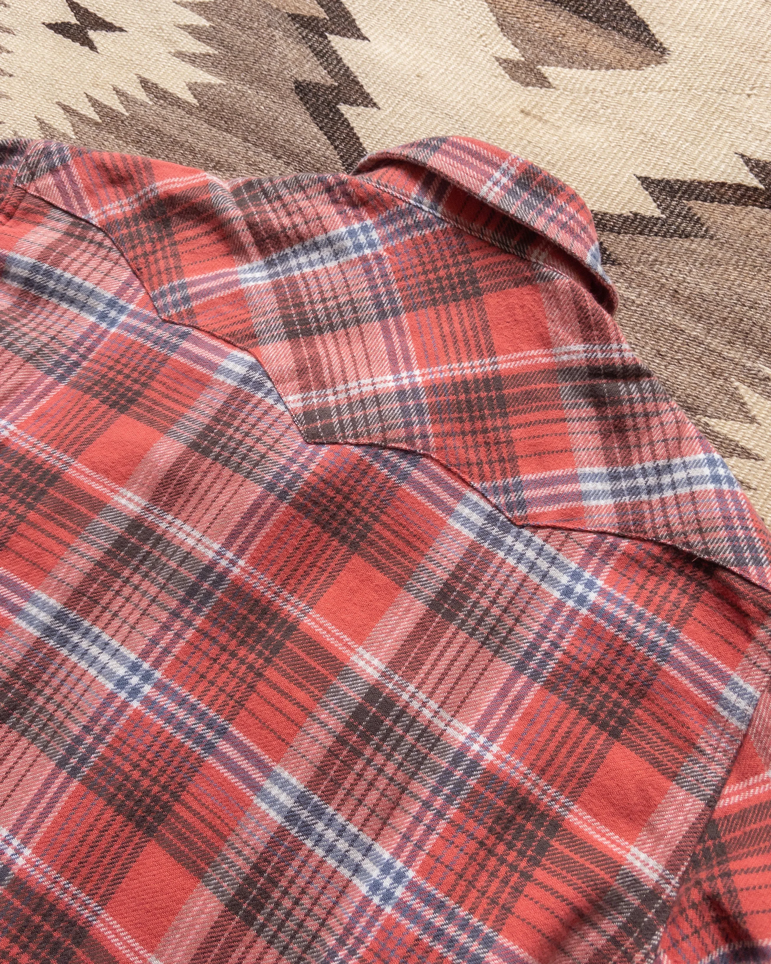 Washed Flannel Pearlsnap Shirt - Cactus Flower Plaid sold by Wythe NY product image thumbnail 5