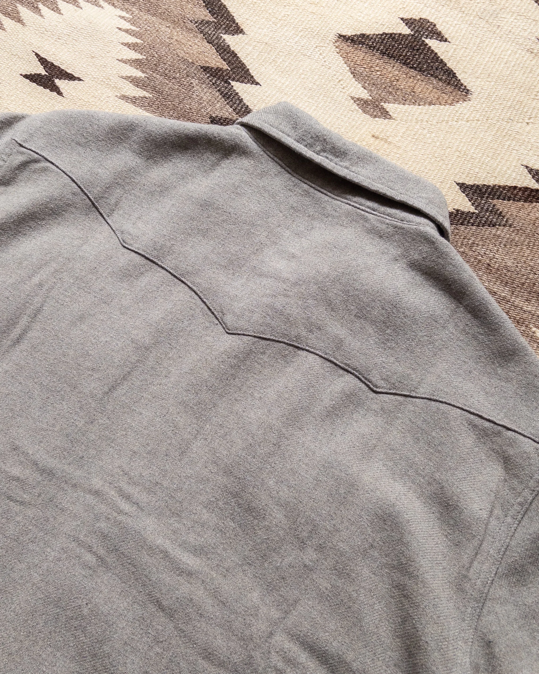 Washed Flannel Pearlsnap Shirt - Dapple Grey sold by Wythe NY product image thumbnail 5