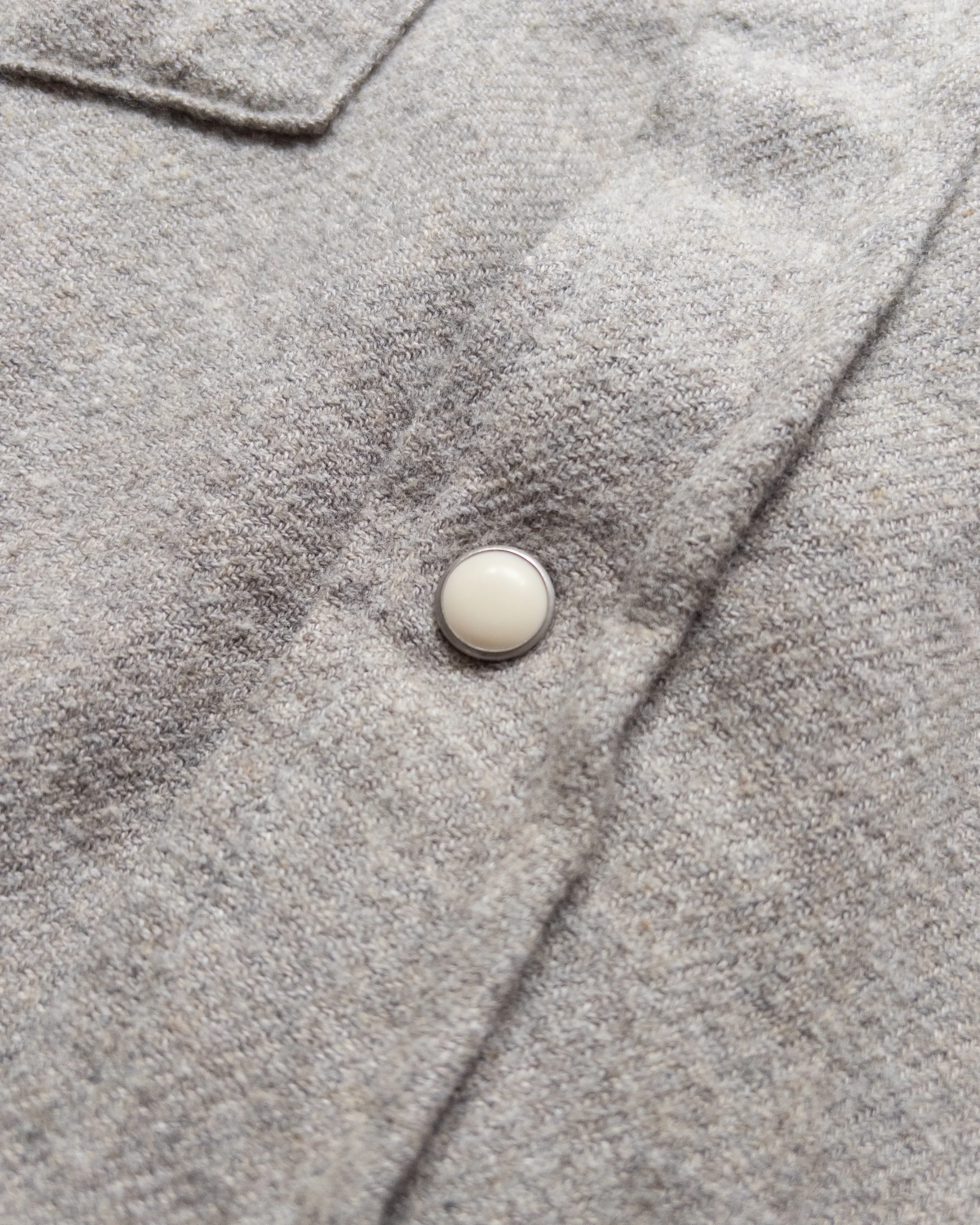 Washed Flannel Pearlsnap Shirt - Dapple Grey sold by Wythe NY product image thumbnail 3