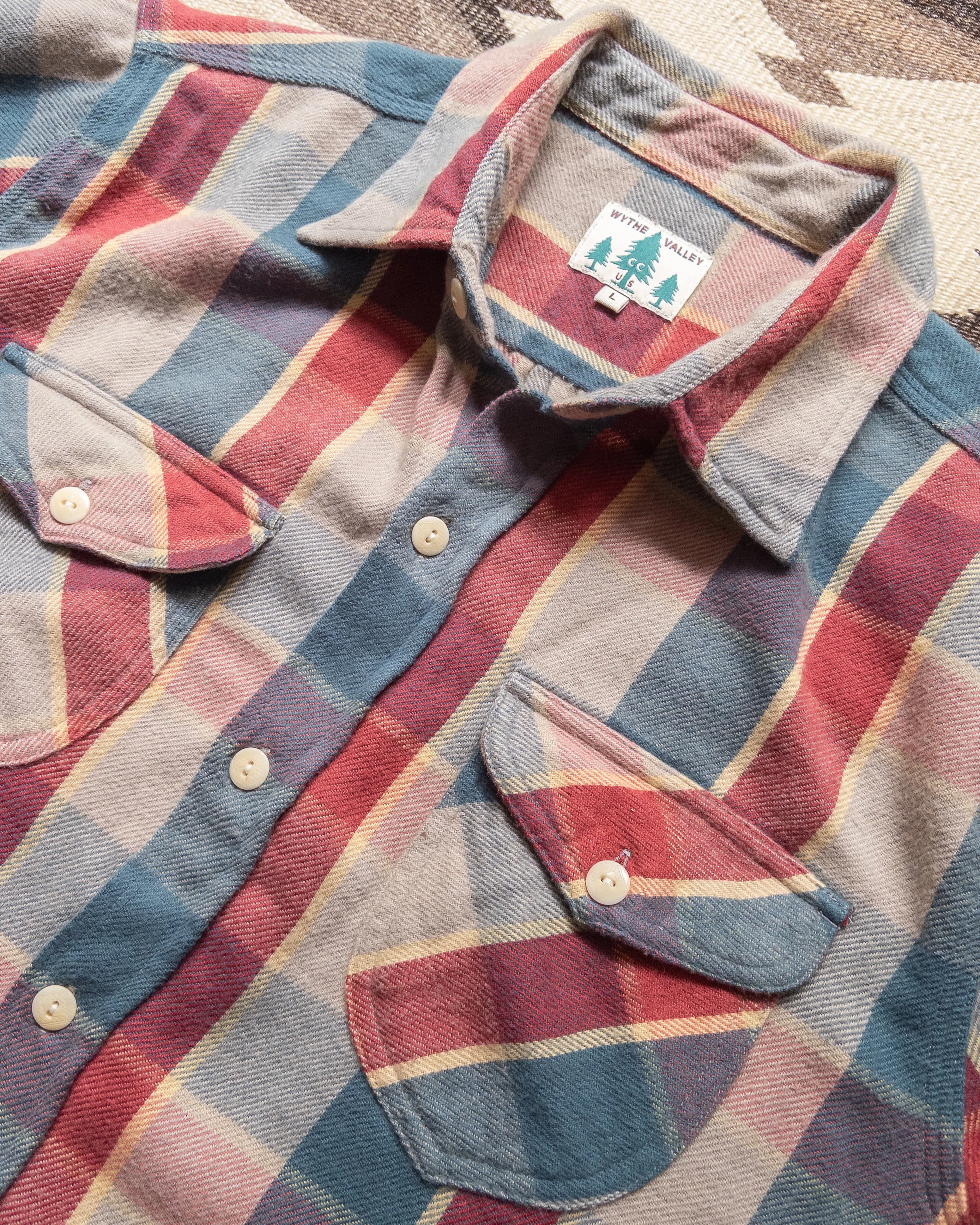 Washed Flannel Workshirt - Conservation Plaid sold by Wythe NY product image thumbnail 2