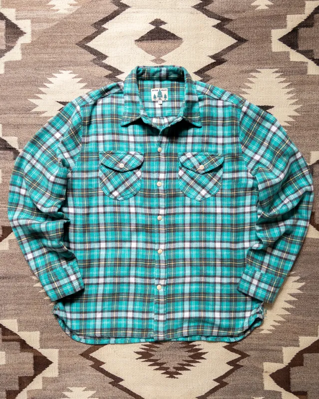 Washed Flannel Workshirt - Thousand Lakes Plaid made by Wythe NY