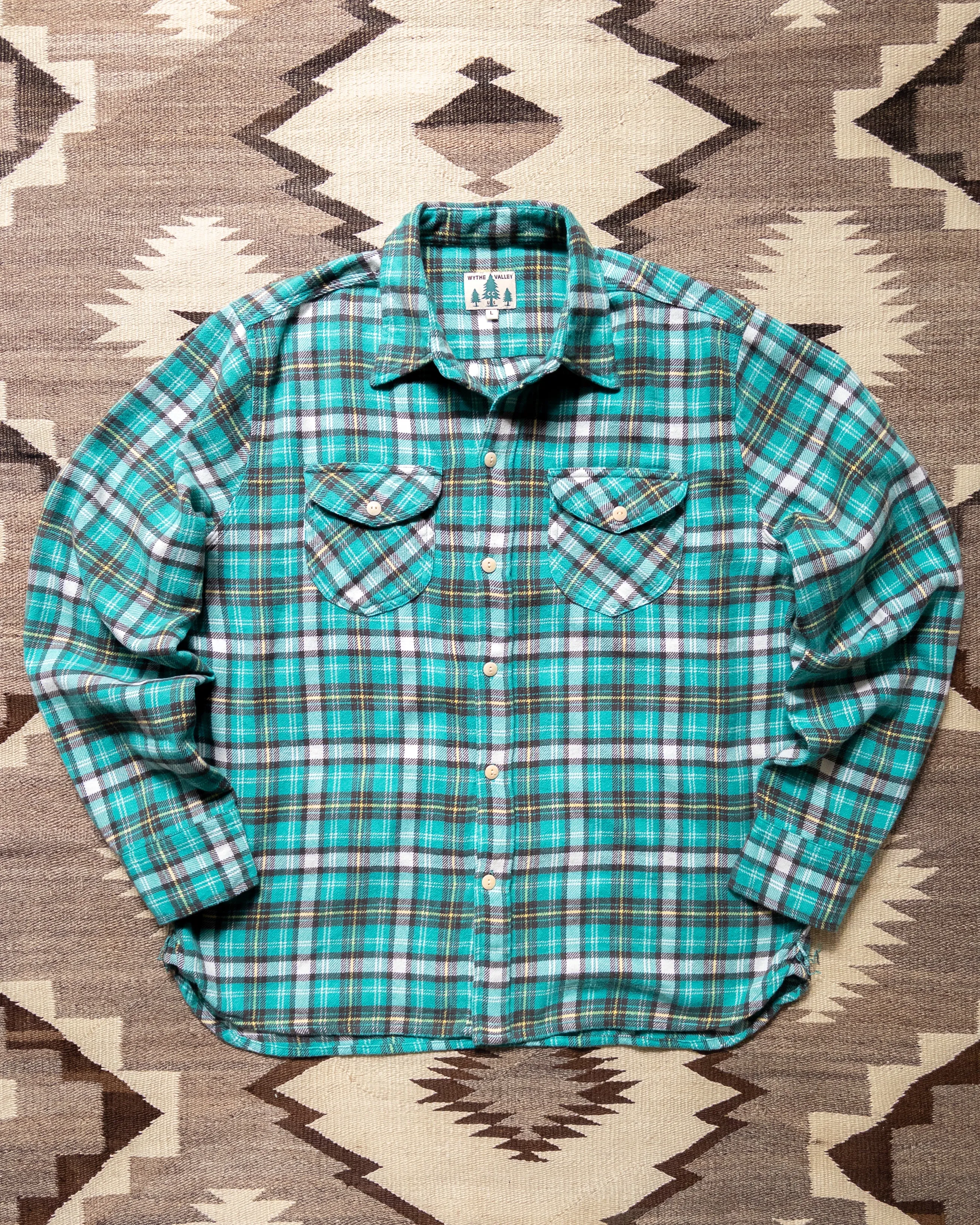 Washed Flannel Workshirt - Thousand Lakes Plaid sold by Wythe NY