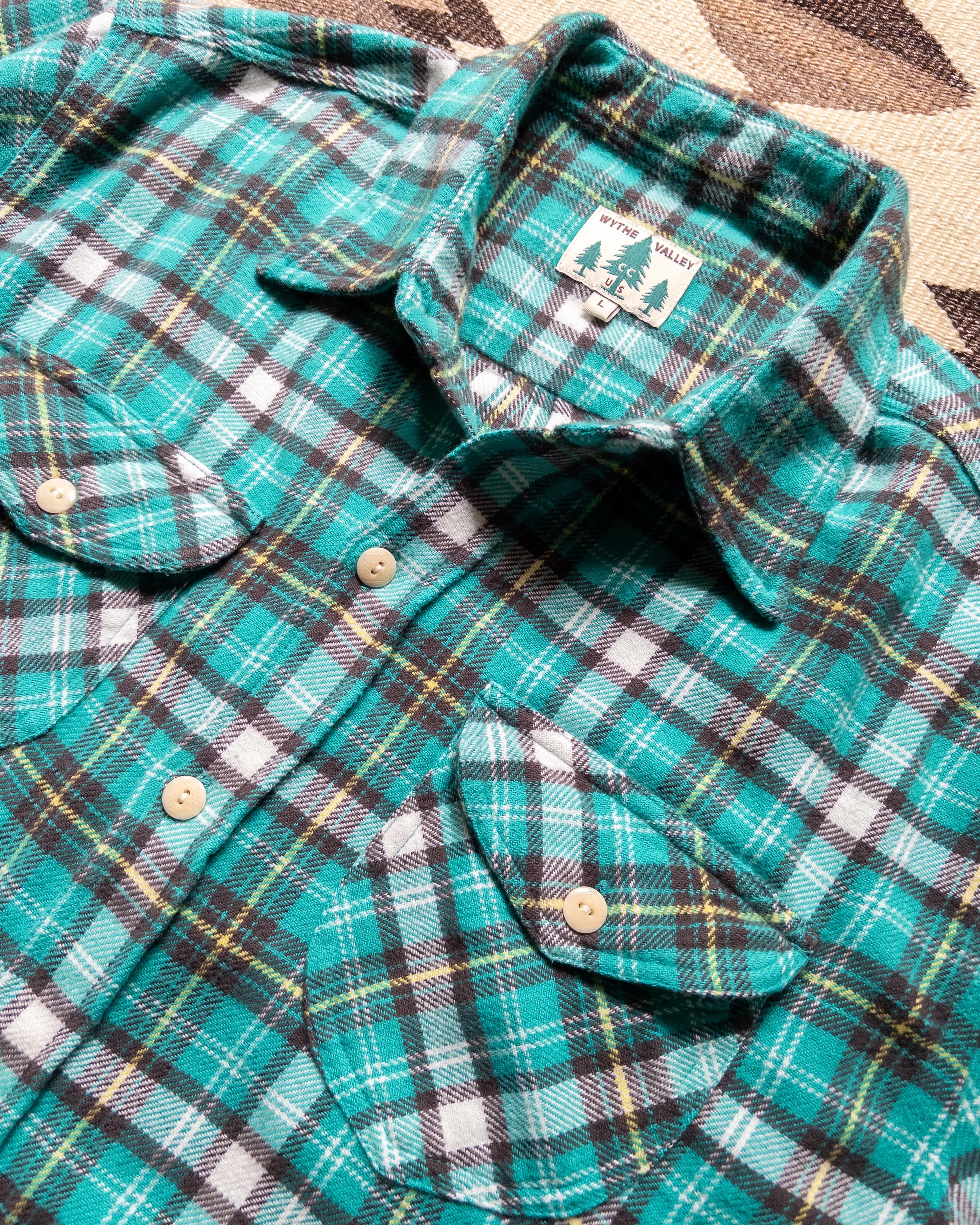 Washed Flannel Workshirt - Thousand Lakes Plaid sold by Wythe NY product image thumbnail 2