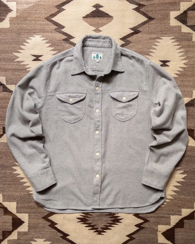Washed Flannel Workshirt - Dapple Grey made by Wythe NY